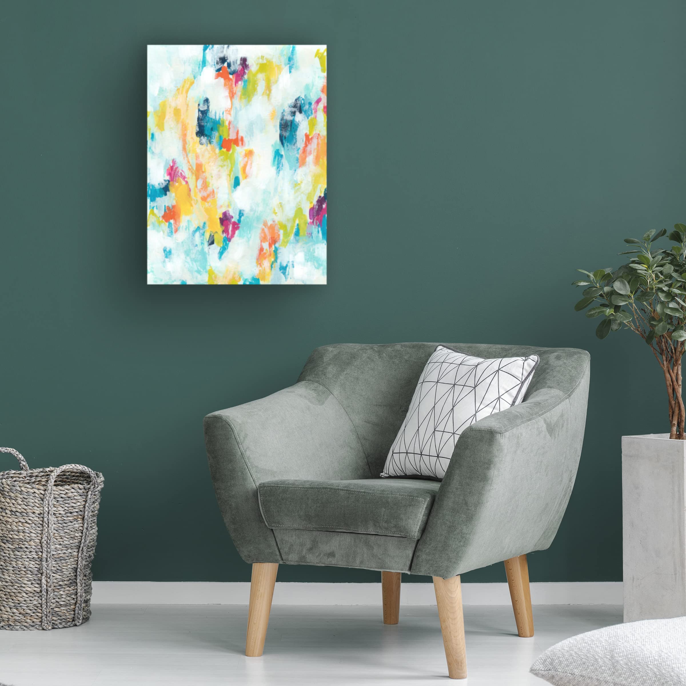 Trademark Fine Art 'Reclaimed Refraction I' Canvas Wall Art Print by June Erica Vess - Modern Abstract Painting for Living Room, Bedroom & Office Decor