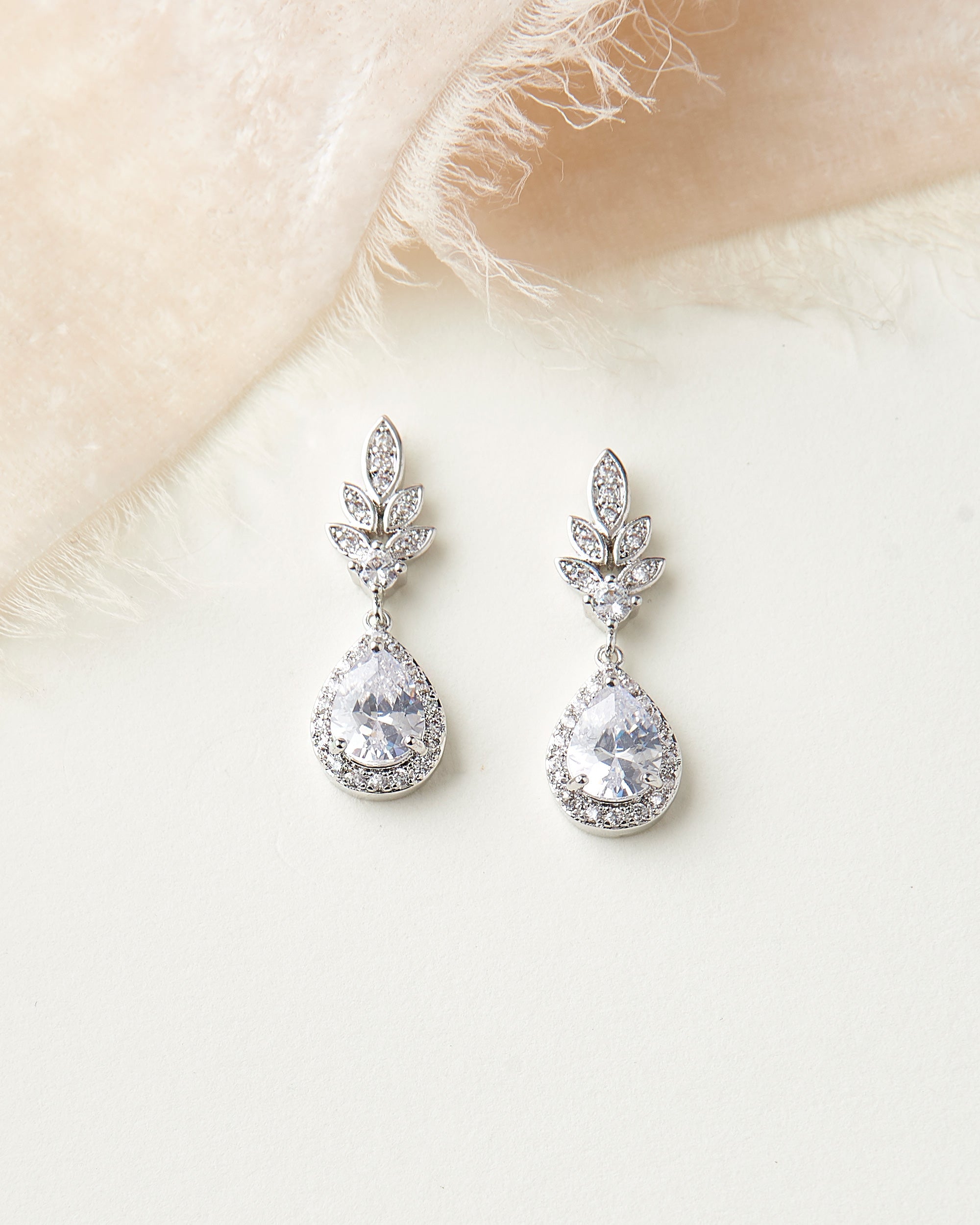Emilia Floral CZ Stud Earrings for Women - Sparkling Cubic Zirconia Flower Earrings - Perfect for Weddings, Parties & Everyday Wear