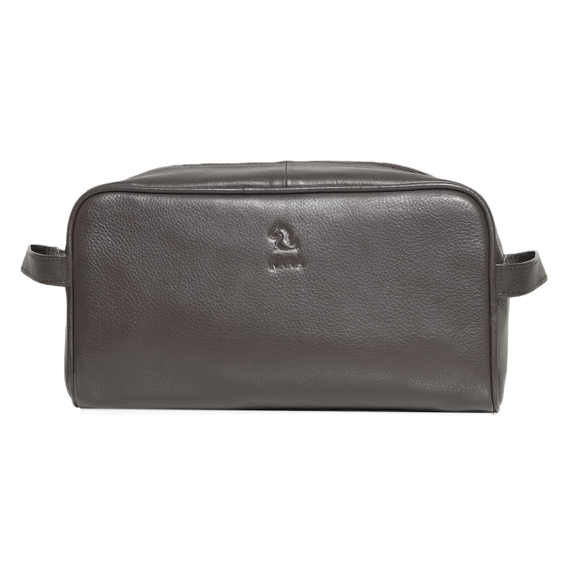Premium Brown Leather Toiletry Bag for Men & Women - Waterproof Travel Shaving & Grooming Kit - Cosmetic Organizer for Makeup Essentials - Perfect for Vacation, Business Trips & Gym Use