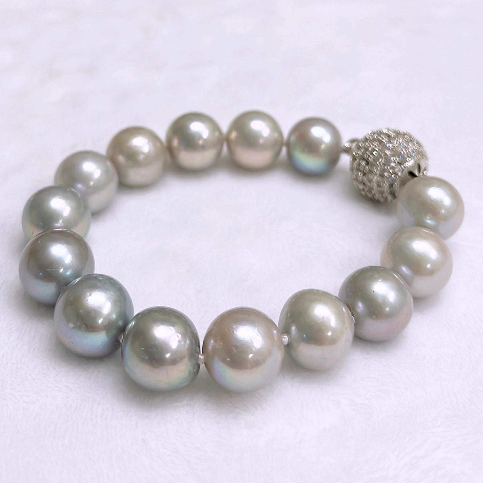 ALMA Silver Edison Pearl Bracelet (B569) - Elegant Jewelry for Women, Perfect for Parties, Weddings & Everyday Wear