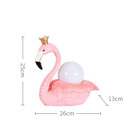 Flamingo Table Lamp - Modern Nordic Style Bedside Lamp for Bedroom, Warm White Light, Romantic & Creative Desk Lamp for Wedding, Princess Room Decor - Perfect for Bedrooms, Living Rooms, and Home Office Lighting