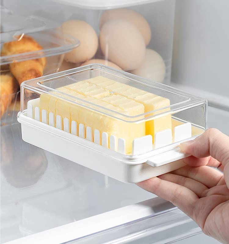 Butter and Cheese Storage Container with Lid - Airtight Refrigerator Organizer for Cutting, Splitting & Preserving (Color: A-Box) - Perfect for Kitchen, Picnics & Meal Prep