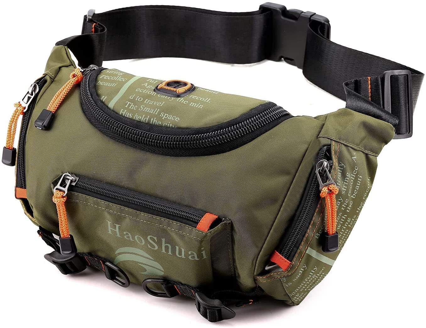 Waterproof Fanny Pack for Men & Women - Adjustable Waist Bag with Crossbody Strap for Hiking, Travel, Running, Cycling & Outdoor Activities - Lightweight Travel Hip Pouch for Camping, Mountaineering & Daily Use (Green)