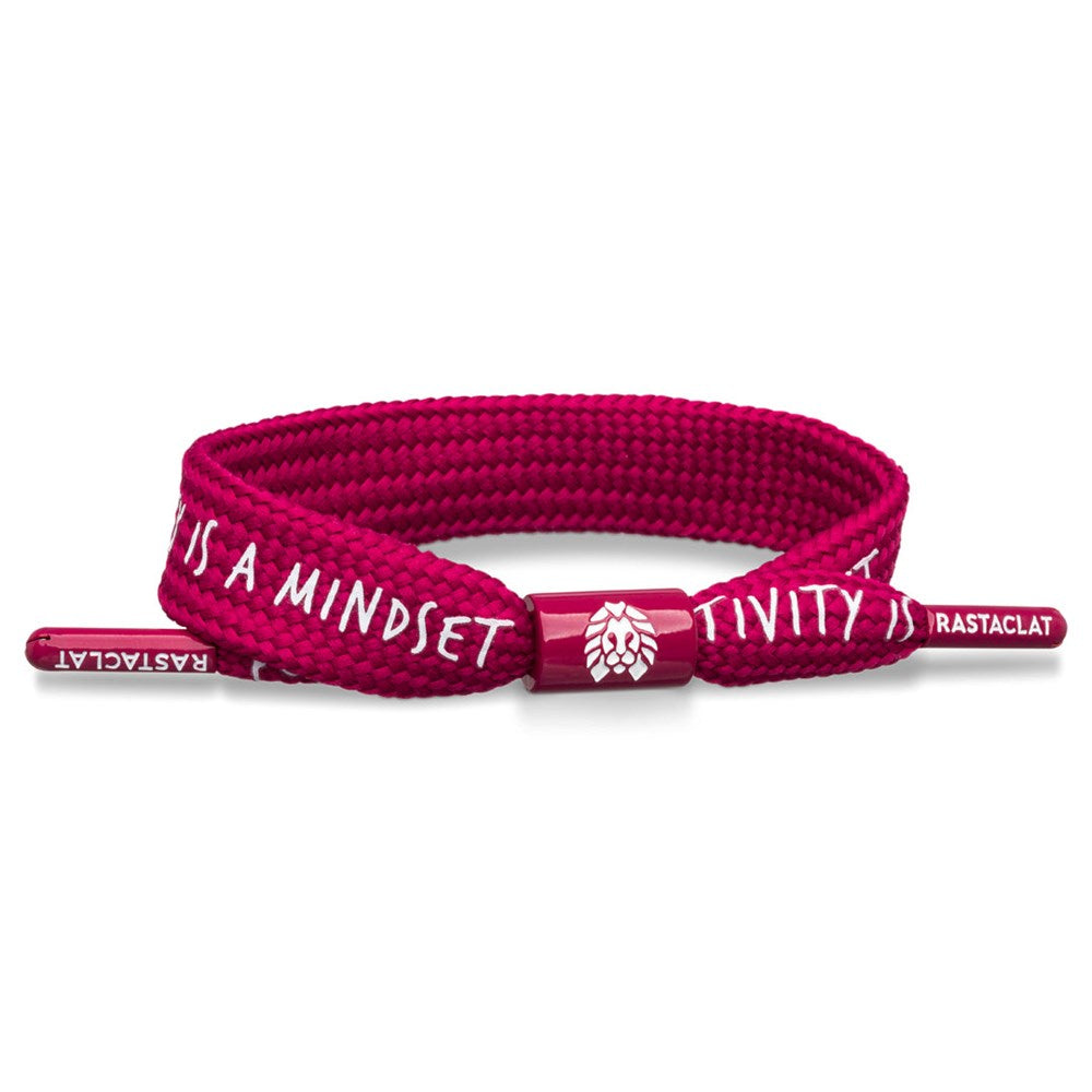 Rastaclat Mindset Red M/L Adjustable Wristband - Stylish & Motivational Bracelet for Men & Women - Perfect for Fitness, Yoga & Daily Wear