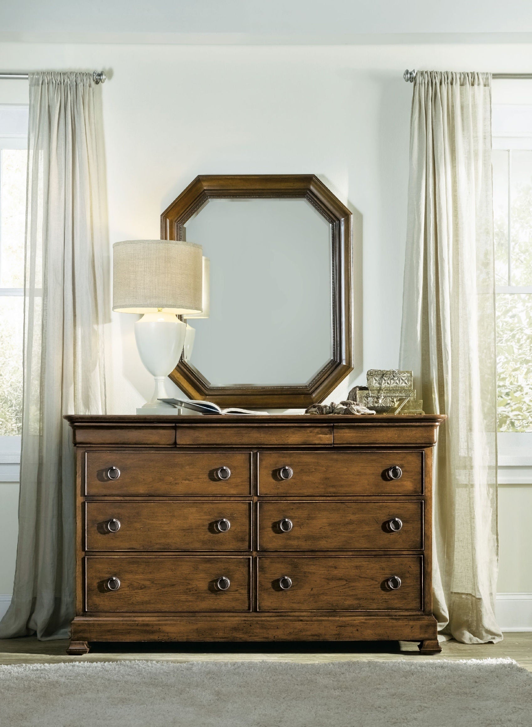 Archivist Nine Drawer Dresser - Vintage Style Wooden Chest of Drawers for Bedroom Storage | Perfect for Organizing Clothes, Linens & Home Decor
