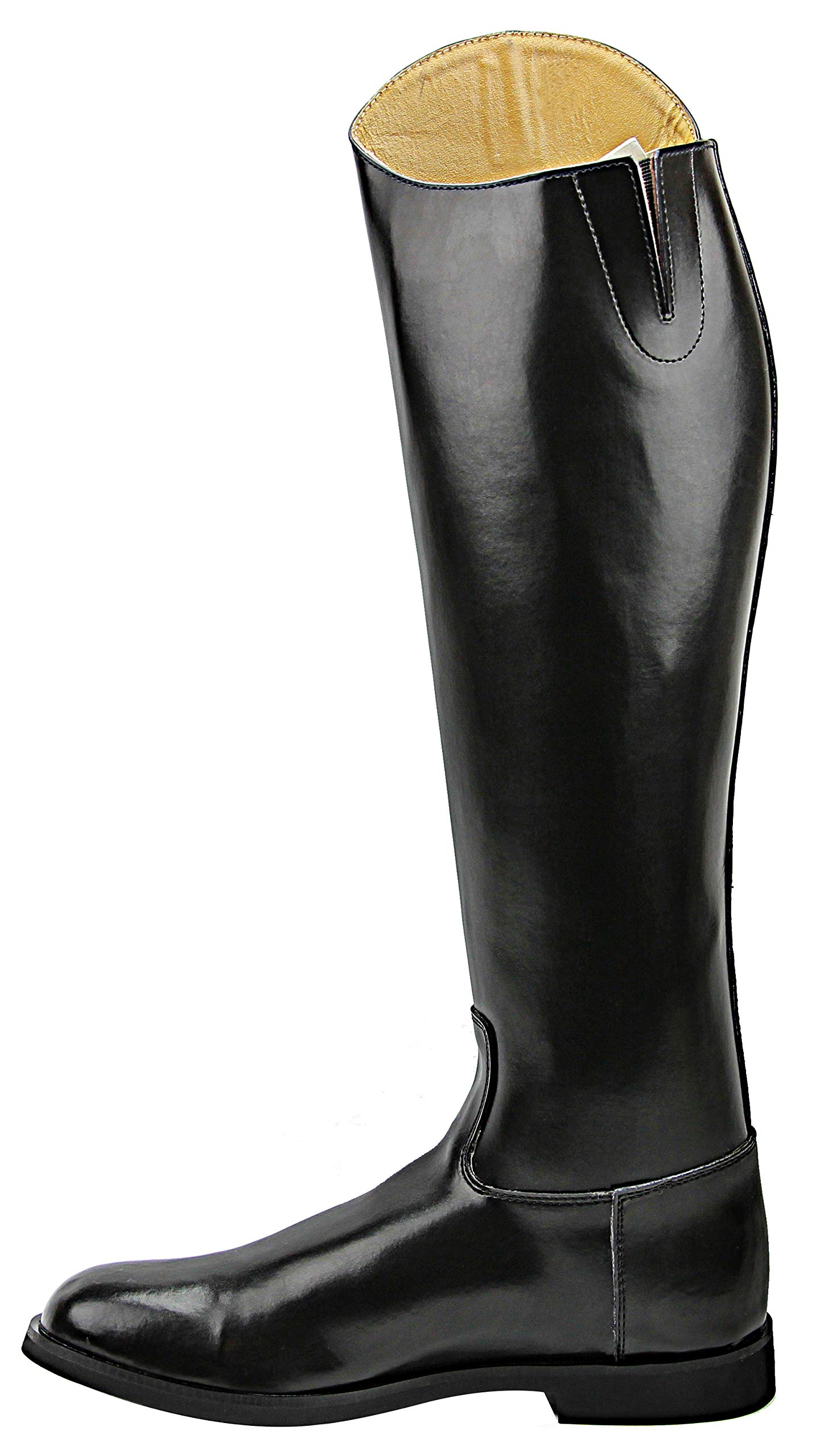 Men's Dress Riding Boots - English Equestrian Pull-On Boots for Horseback Riding - Black Leather Dressage Boots for Formal Shows & Stable Work