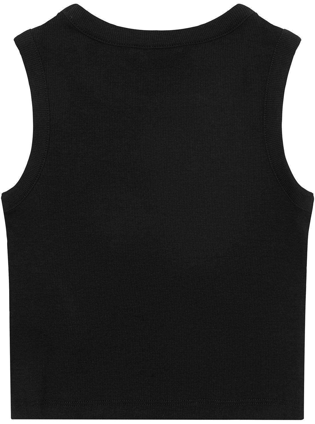 Black Ribbed Tank Top for Women - Sleeveless Stretch Cotton Camisole (Size 7-16) | Perfect for Summer, Yoga, Gym & Casual Wear
