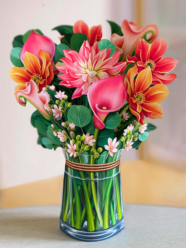Beautiful Garden Favorites Greeting Card with Flower Bouquets - Perfect for Birthdays, Anniversaries & Special Occasions