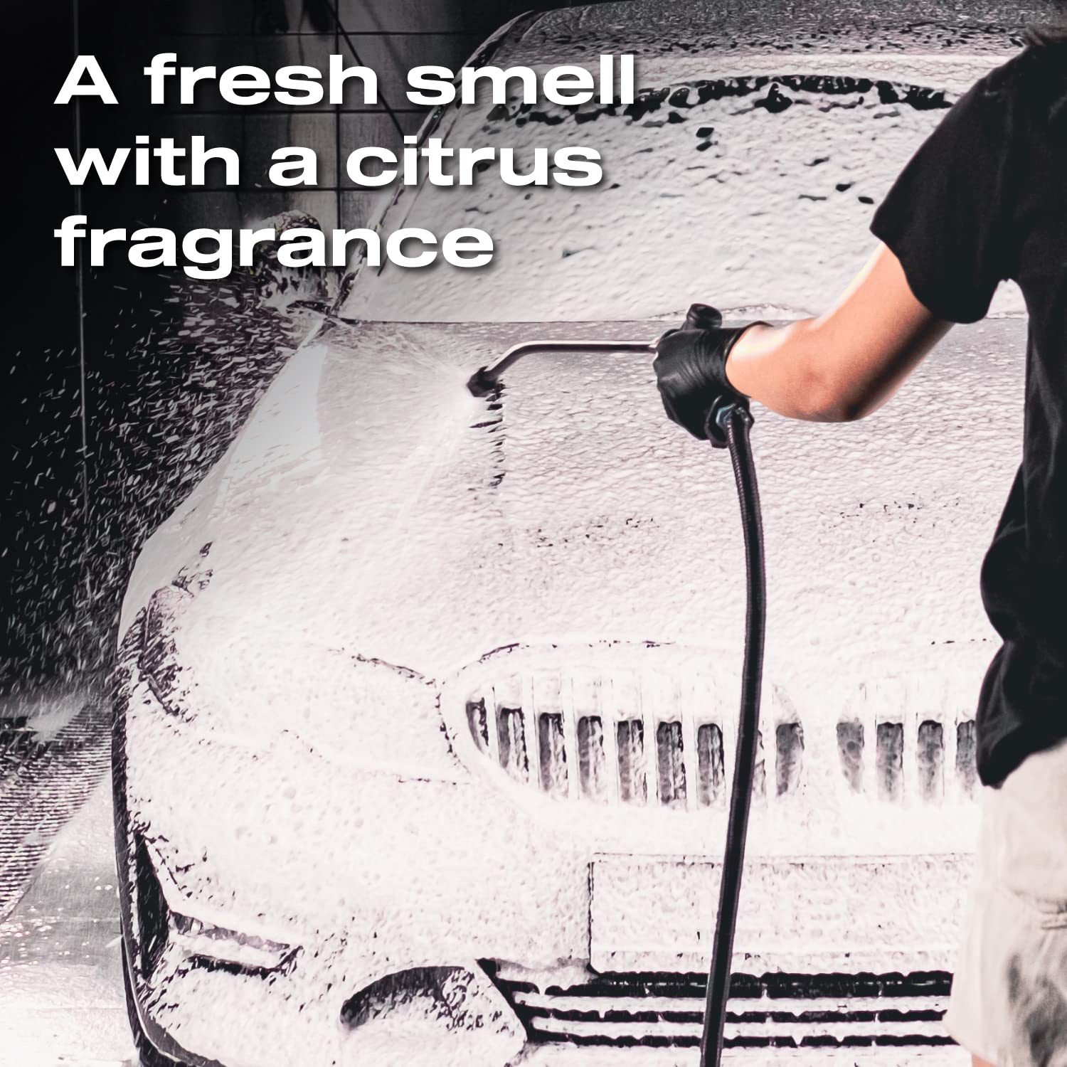 Nasiol Cleanion Pro New Formula Car Concentrated Shampoo - 17 Fl Oz (500ml) Citrus Scented - Brushless Vehicle Wash & Detailing Solution - Foamy Car Cleaning Shampoo for Auto Detailing, Paint Protection & Waterless Wash - Best for Home, Professional & Mobile Car Wash Businesses