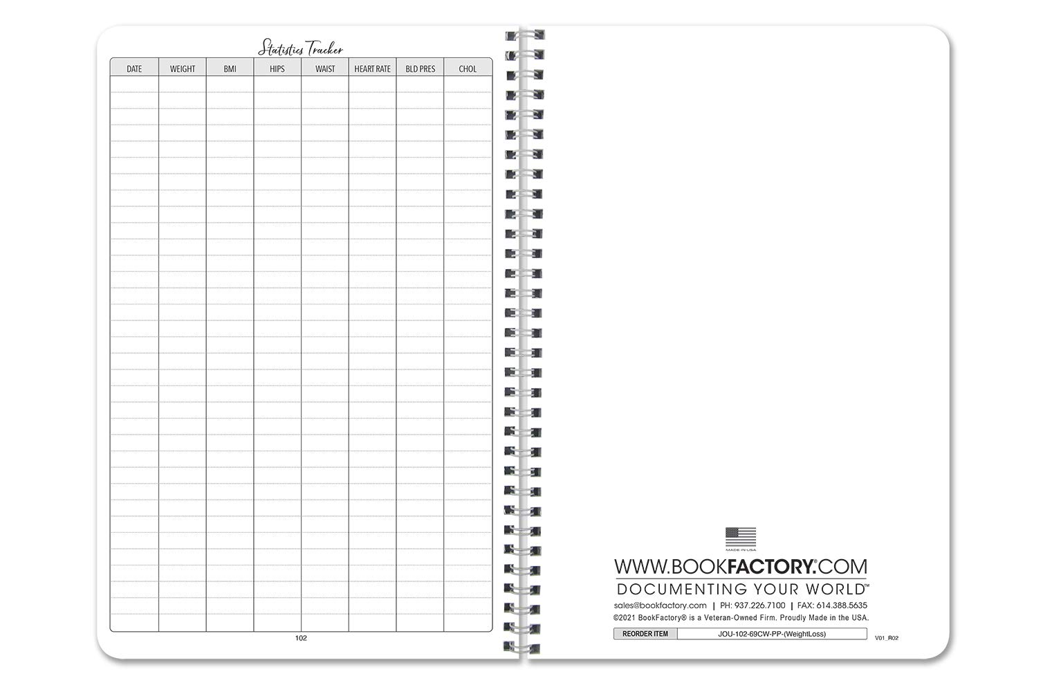 BookFactory Weight Loss Journal & Diet Tracker - 6