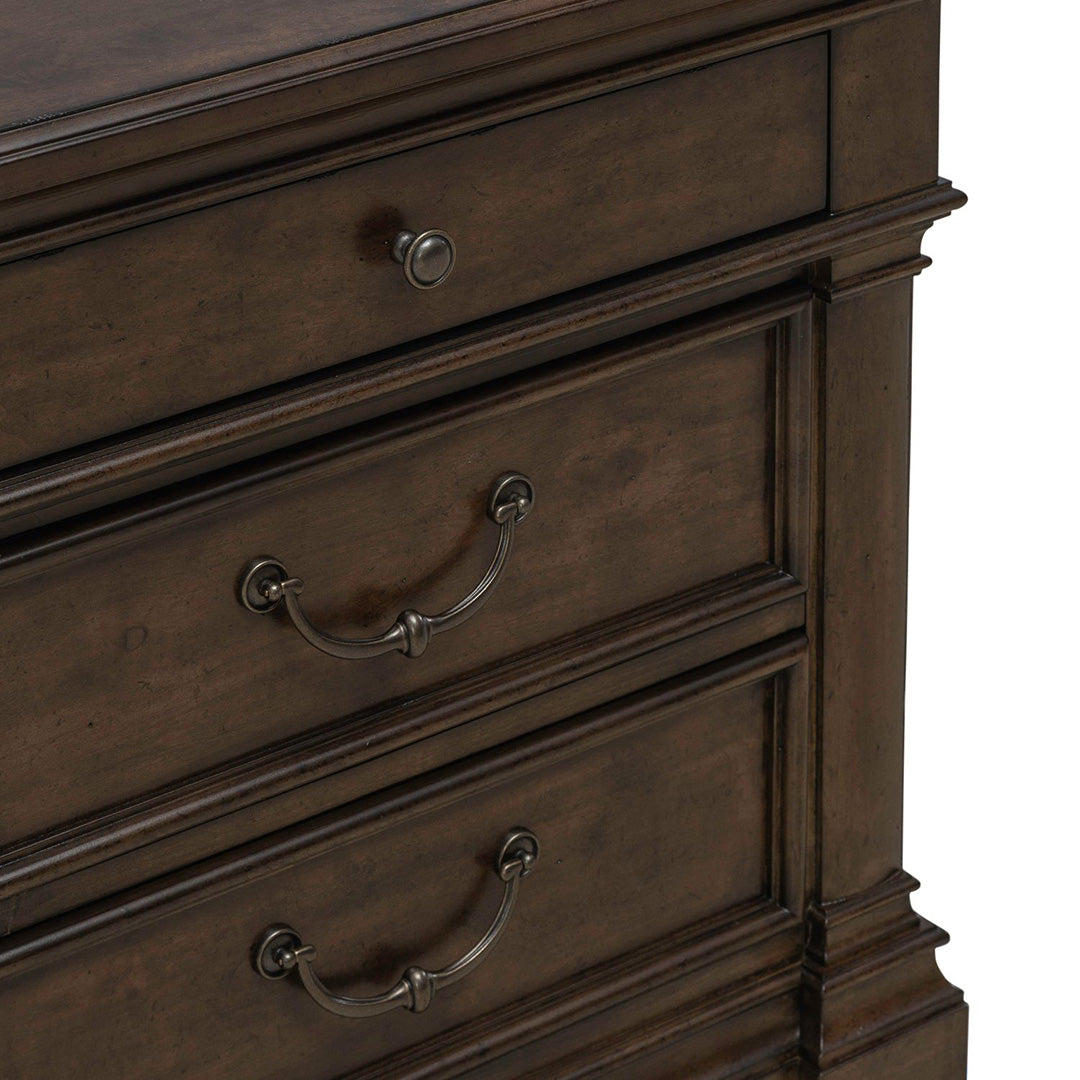 Modern Nightstand with USB Ports - Arden Road Bedside Table for Bedroom, Living Room & Dorm - Compact End Table with Storage Shelf & Drawer for Small Spaces