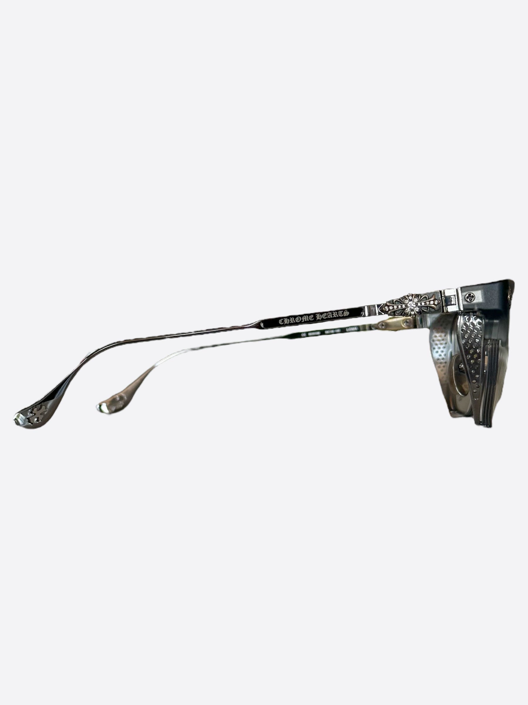 Chrome Hearts Silver Diamond LGMA Sunglasses for Men & Women - Luxury Designer Shades for Fashion & Outdoor Activities