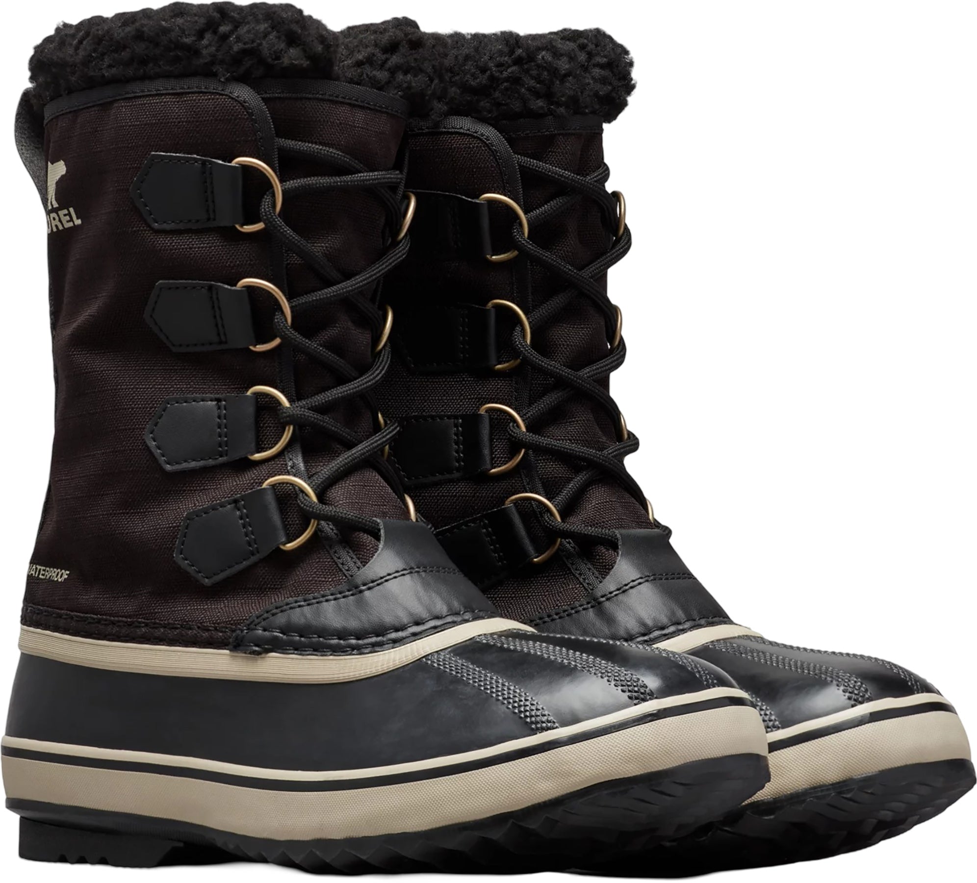 1964 PAC Men's Waterproof Nylon Boots - Durable & Comfortable for Outdoor Hiking, Hunting & Work - Black