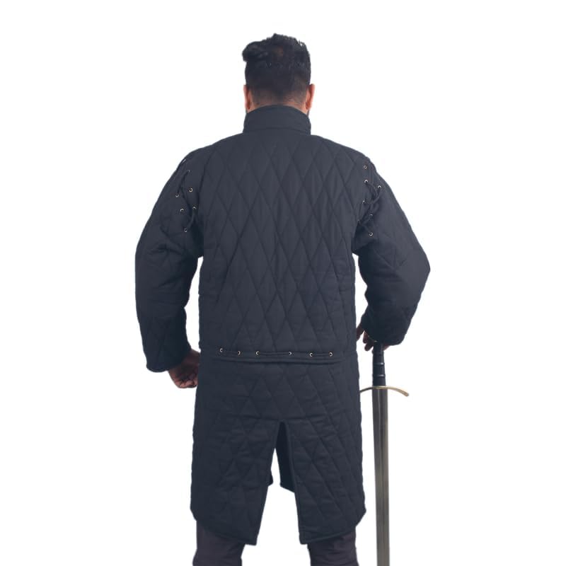 THE MEDIEVALS Padded Gambeson Coat - Medieval Aketon Jacket for SCA, LARP & Historical Reenactment | Authentic Battle-Ready Armor for Cosplay & Renaissance Fairs