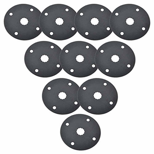 Versa Tool SB10H 80mm HSS Circular Multi-Tool Saw Blades 10-Pack - Compatible with Fein Multimaster, Rockwell, Sonicrafter, Makita Oscillating Tools - Perfect for Woodworking, Metal Cutting, and DIY Home Renovation Projects