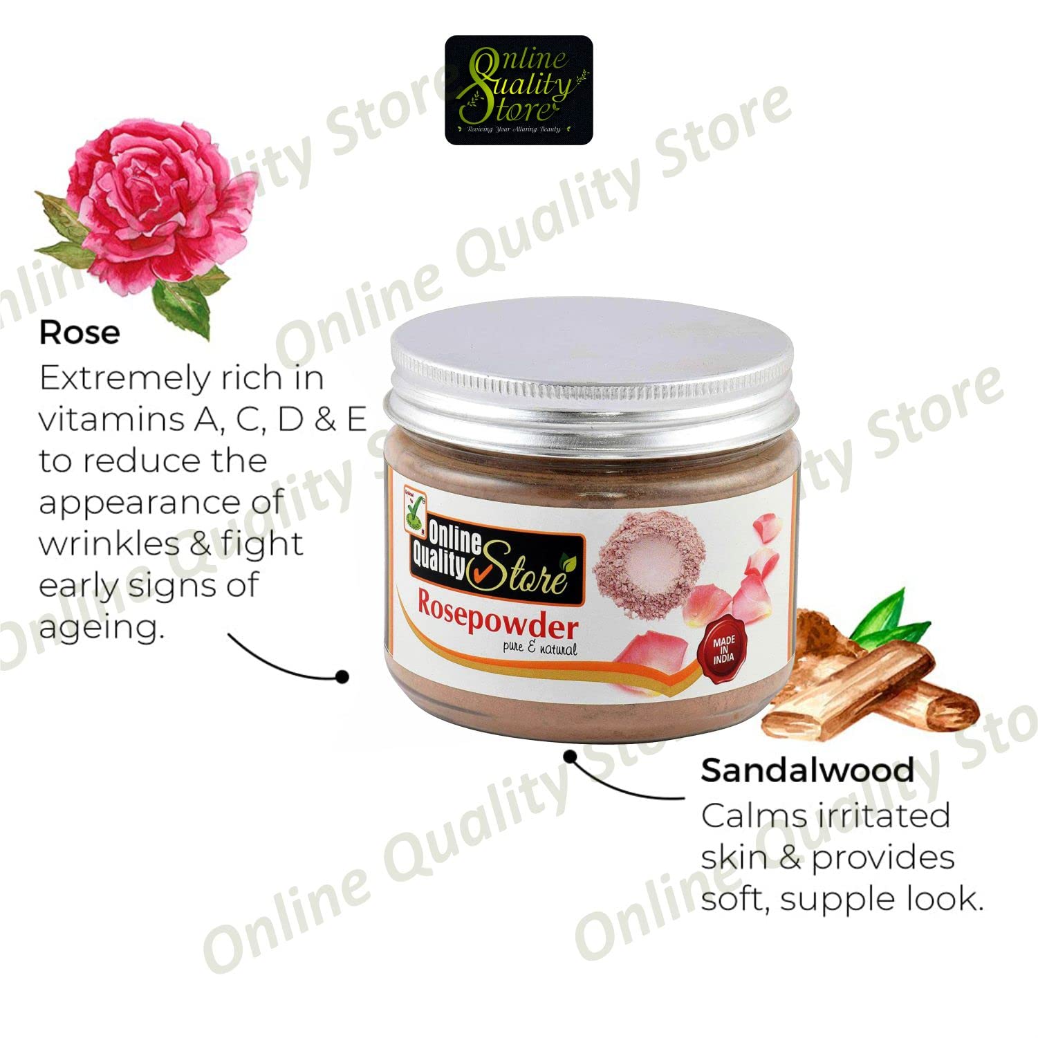 Premium Rose Petal Powder for Face & Skin Care - 100% Natural Rosa Centifolia (Gulab) | Brightening Facial Mask, Anti-Aging Treatment & Hair Care | 125g | Perfect for DIY Spa, Bridal Glow & Daily Skincare Routine