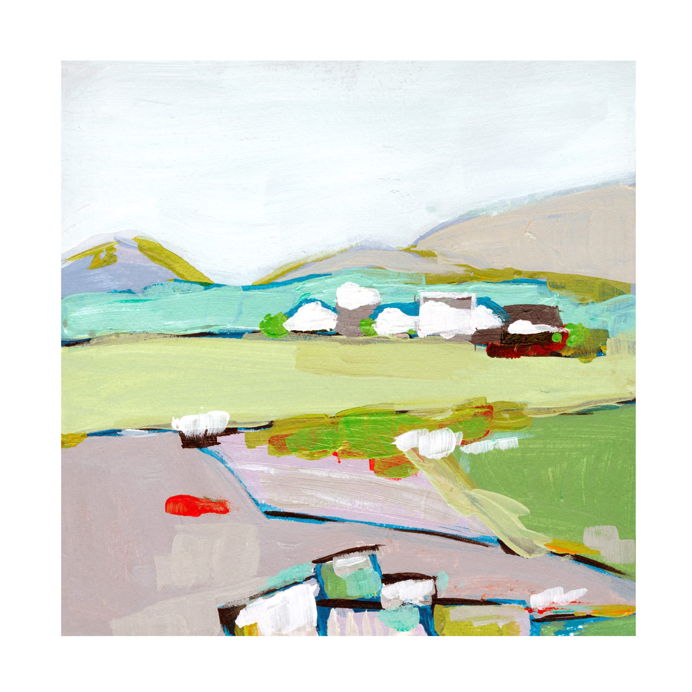 Trademark Fine Art 'Mountain Village I' Canvas Wall Art Print by Melissa Wang - Perfect for Living Room, Bedroom & Office Decor