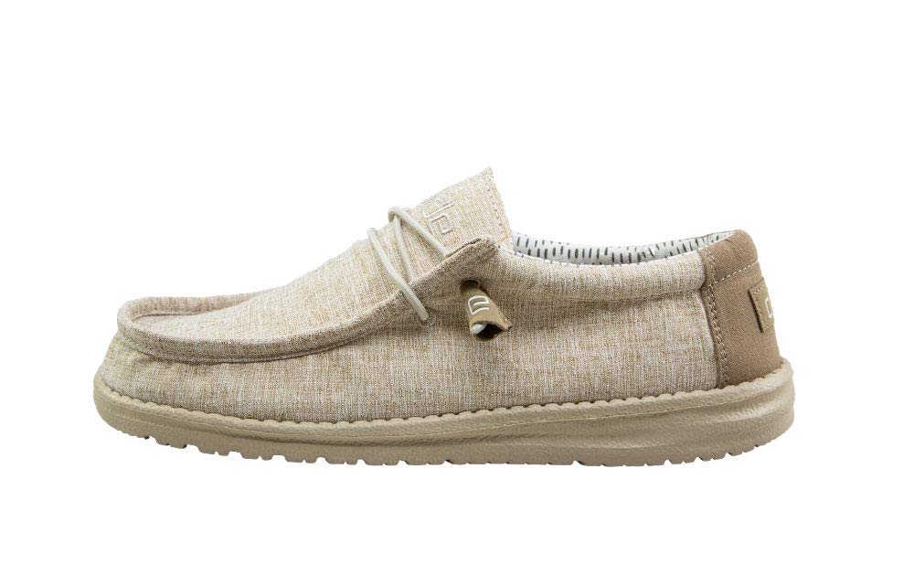 Hey Dude Men's Wally Loafer - Comfortable Casual Shoes for Men | Slip-On & Lace-Up Design | Multiple Color Options | Perfect for Work, Travel & Everyday Wear