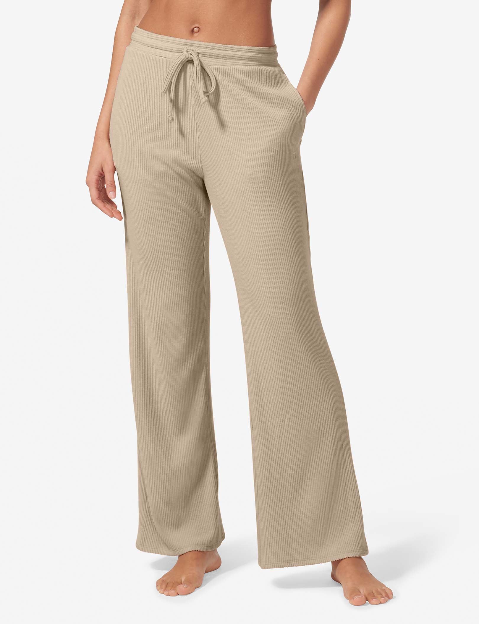 Women's Zen Ribbed Pant - Comfortable High-Waisted Yoga Pants for Lounge, Workout & Everyday Wear