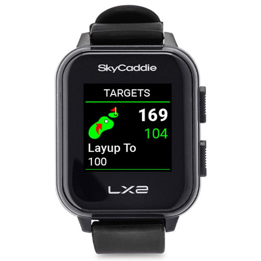SkyGolf SkyCaddie LX2 GPS Golf Watch - Black | Accurate Rangefinder for Golfers | Perfect for Course Play & Practice