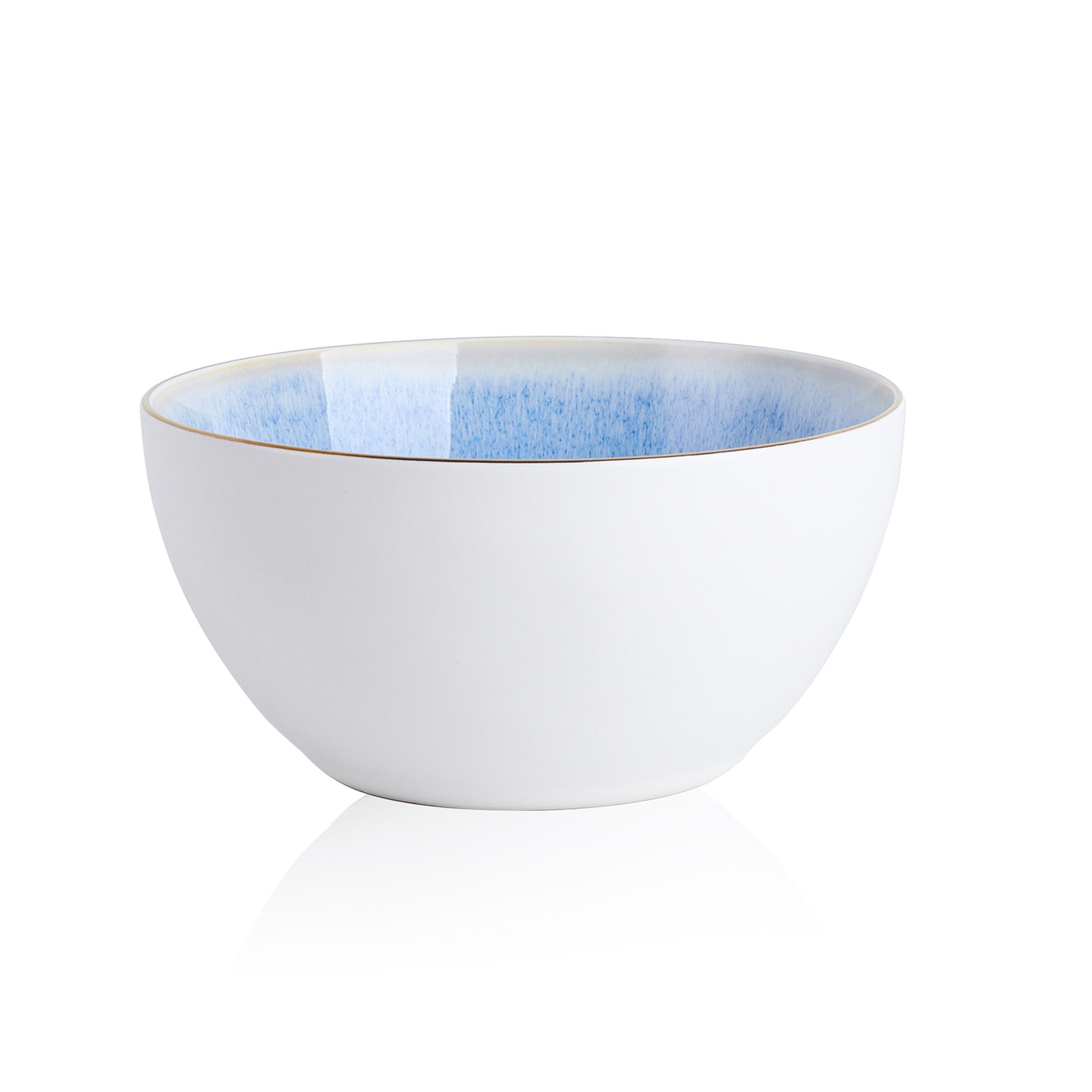 Josephine Porcelain Bowl - Handcrafted Blue Ceramic Soup Bowl with Floral Design | Perfect for Soup, Salad, Dessert & Home Decor