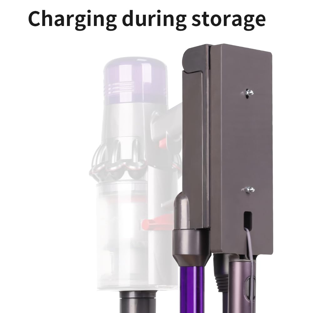 Laymi Vacuum Stand for Dyson V7 V8 V10 V11 V12 V15 - Sturdy Aluminum Docking Station with Accessory Holder & Cable Slot | Compact Storage Bracket for Dyson Cordless Vacuums | Perfect for Home, Garage & Office Organization