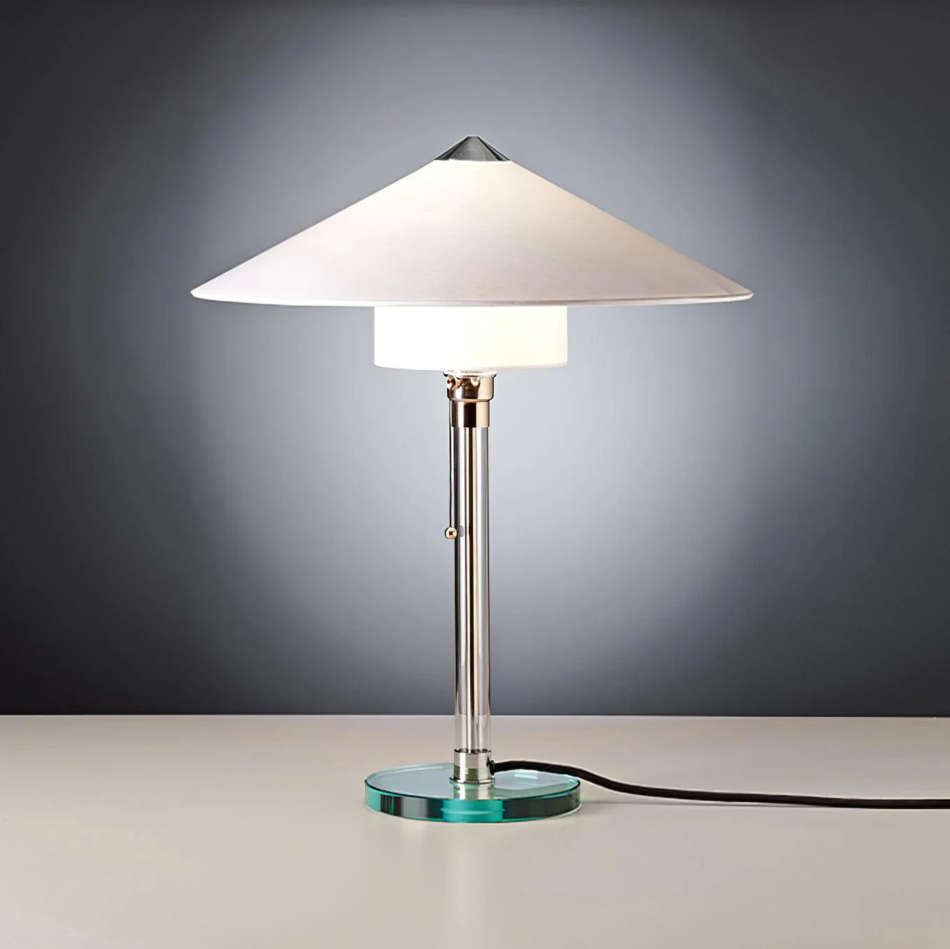 Wagenfeld Table Lamp - Modern LED Desk Light for Home Office, Bedroom & Living Room | Adjustable Brightness & Stylish Design for Reading & Decor