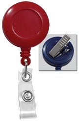 Specialist ID Red Retractable Badge Reel with Swivel Spring Clip - Single Pack | Perfect for Work ID Cards, Security Badges & Conference Lanyards