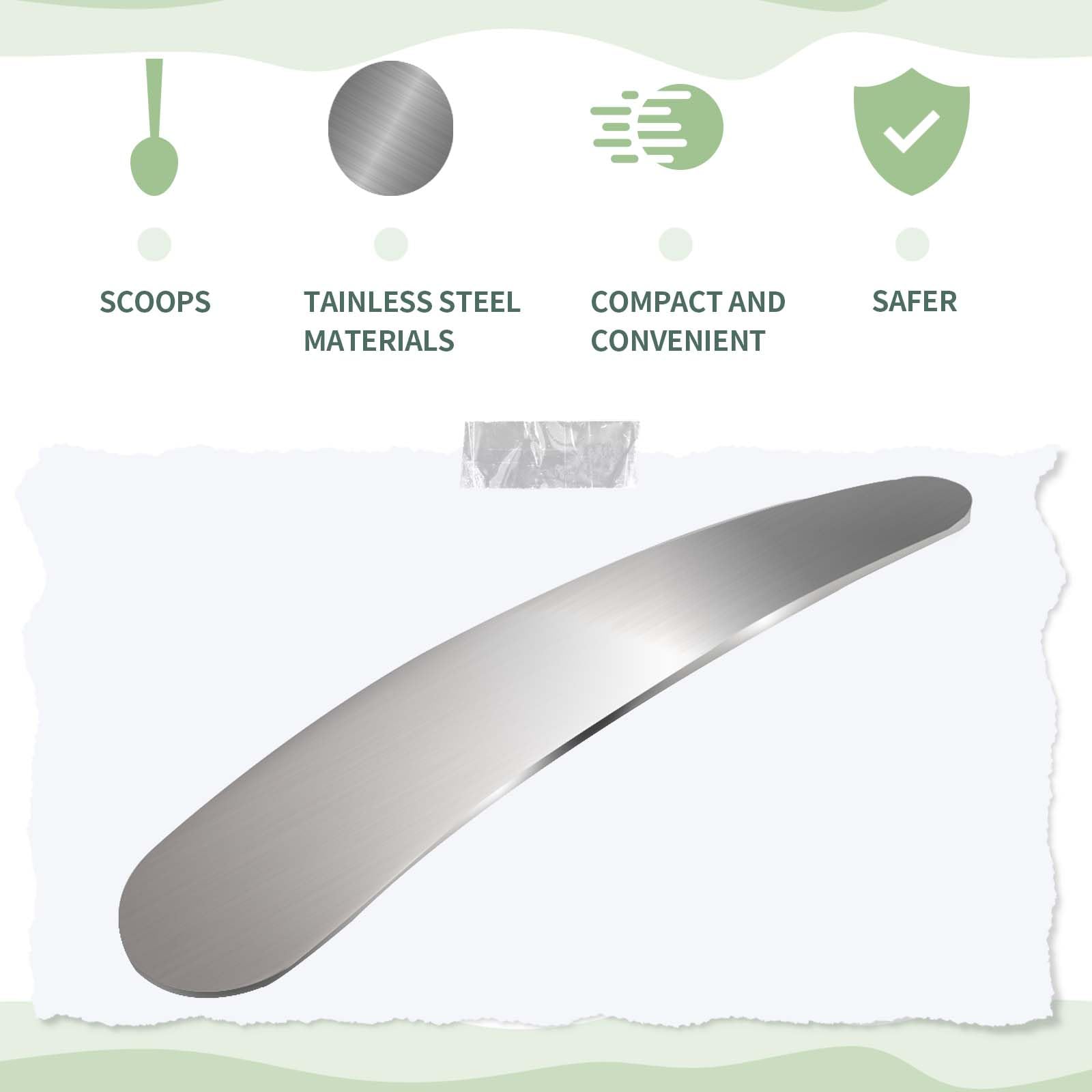2 Pack Mini Metal Cosmetic Spatulas - Silver Makeup Skincare Cream Spoon, Practical Cosmetic Dig Scoop for Sampling & Mixing | Perfect for Jars, Tubs & Travel Beauty Kits | Essential Makeup Tools for Professional Artists & Home Use