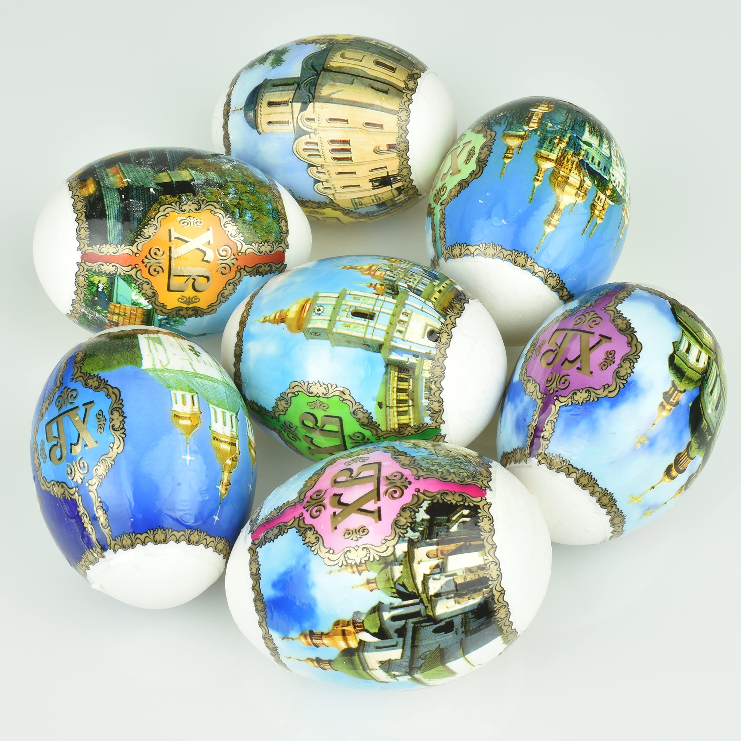 Diximus Thermo Heat Shrink Sleeve for Easter Egg Decoration - DIY Pysanky Wraps with Cathedral Design | Perfect for Easter Crafts, Holiday Decorations & Ukrainian Egg Art Projects