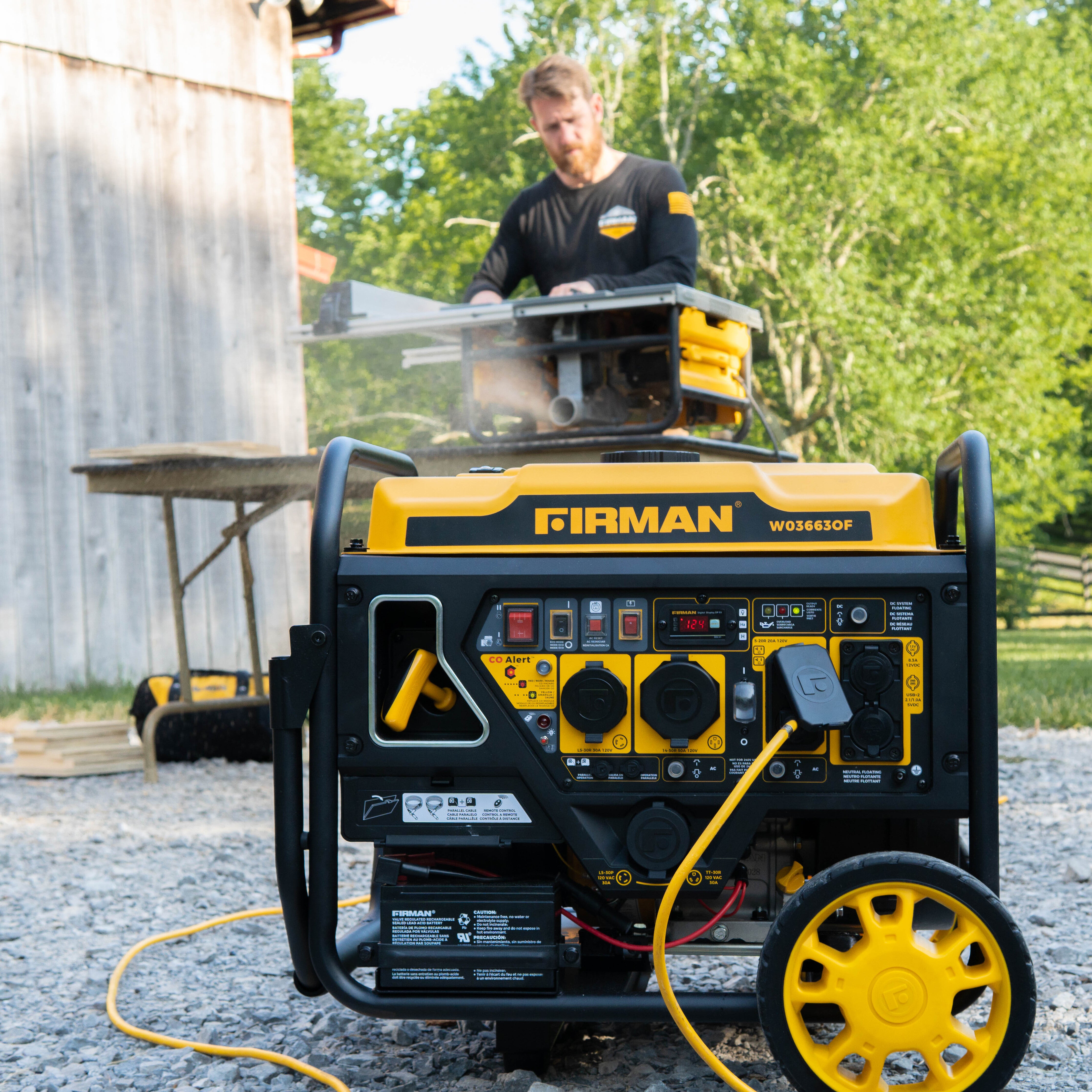 4500W Portable Inverter Generator with Remote Start & CO Alert - Quiet, Reliable Power for Camping, RV Trips & Emergency Backup