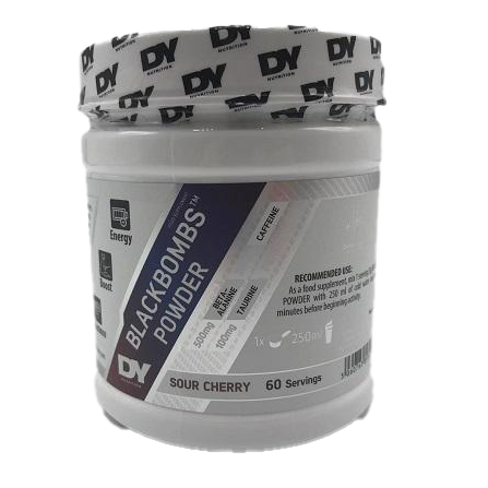 Dorian Yates Black Bombs Pre-Workout Powder - Sour Cherry Flavor 300g | Boost Energy & Focus for Intense Gym Training & Bodybuilding