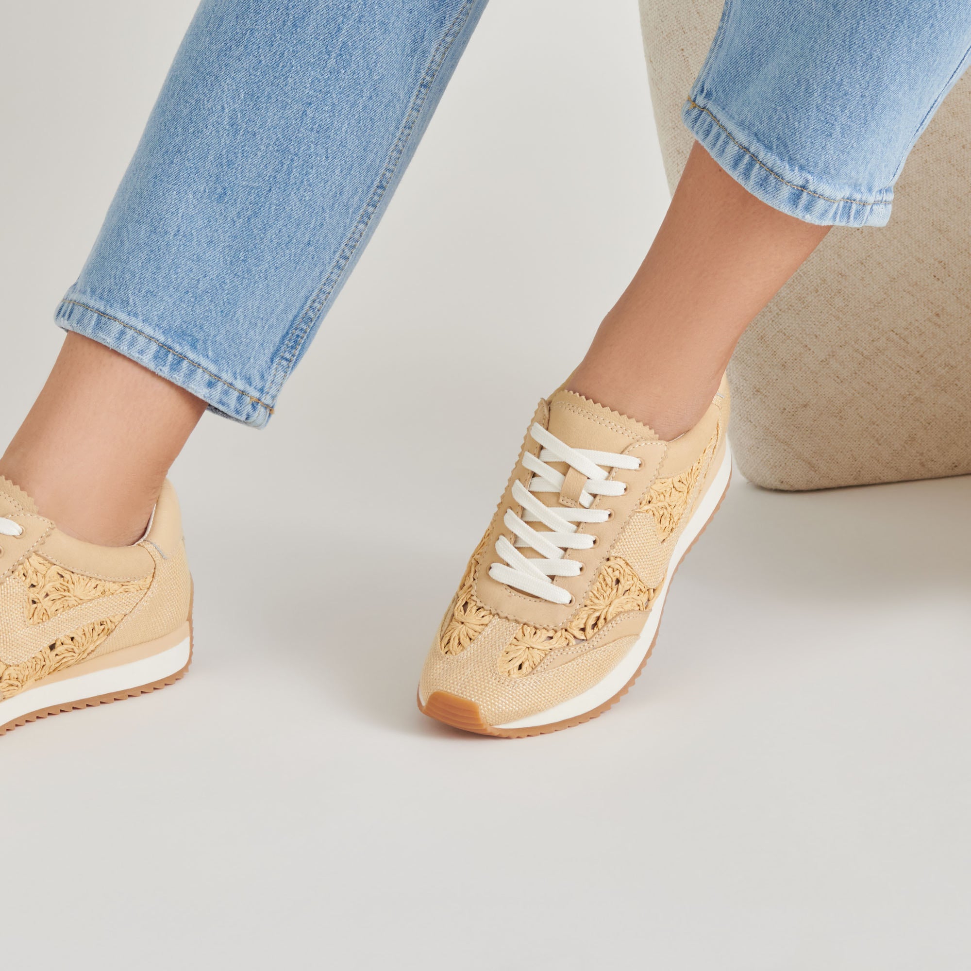 B.NTCD Sneakers LT Natural Macrame - Lightweight Comfortable Women's Casual Shoes for Walking, Running & Everyday Wear