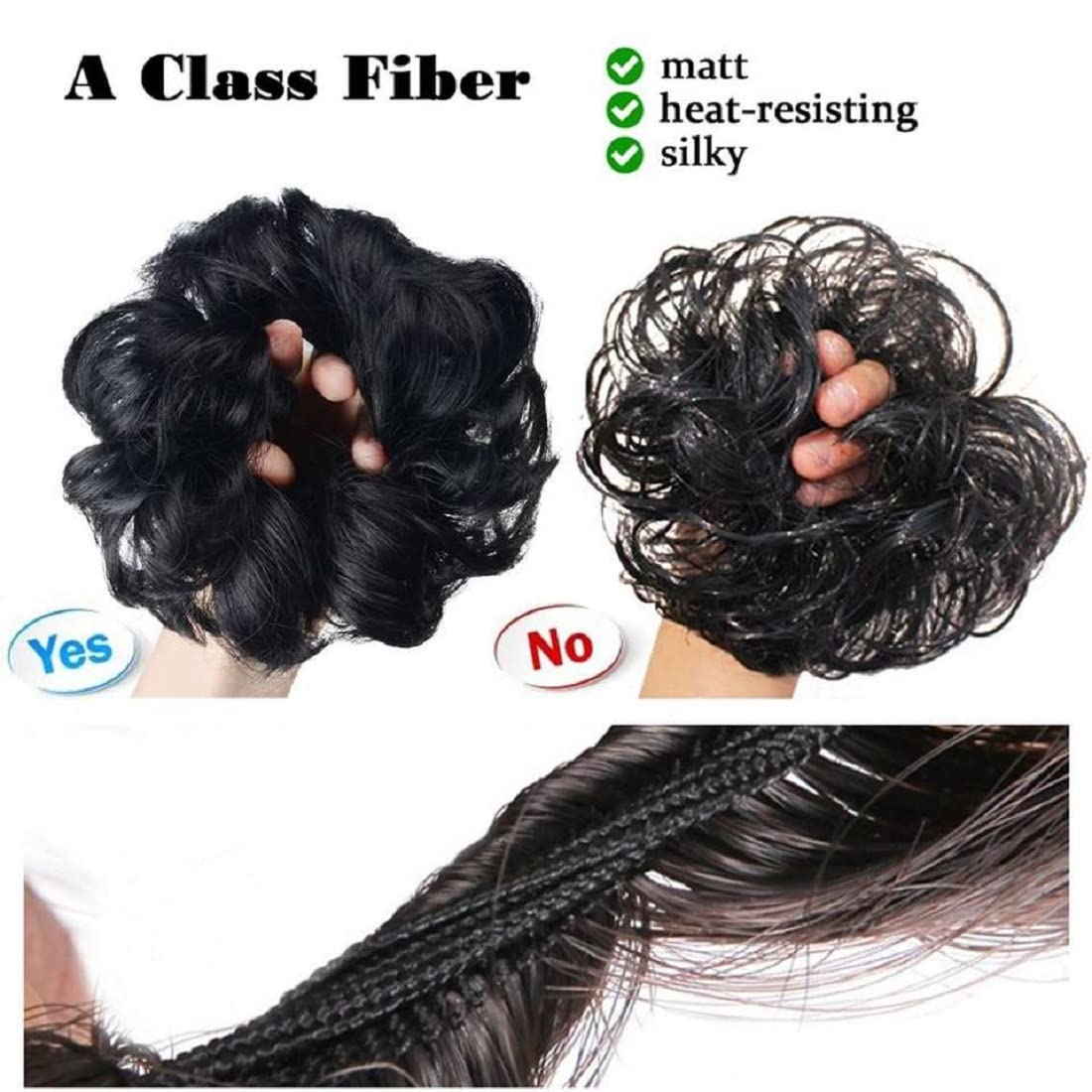 Abrish Ruffle Messy Hair Bun - Stylish Hair Accessory for Women | Perfect for Parties, Weddings & Everyday Wear