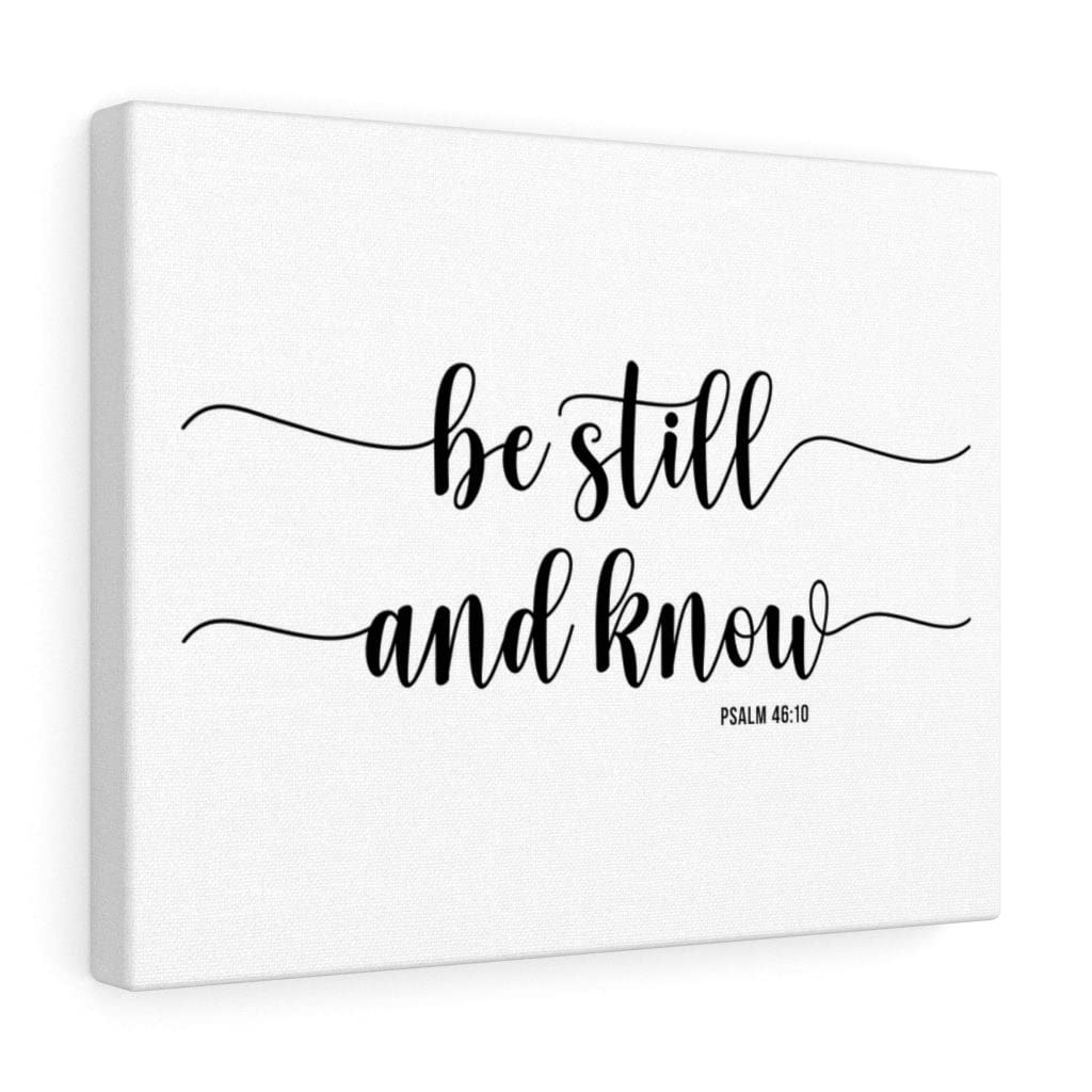 Be Still and Know Psalm 46:10 Christian Wall Art - Inspirational Bible Verse Print in Elegant Cursive - Ready to Hang Scripture Decor for Home, Office & Church