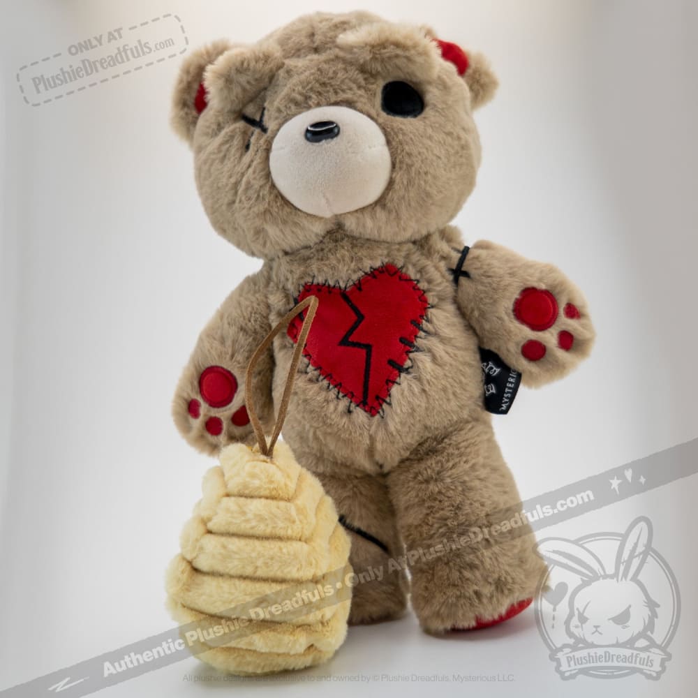 Plushie Dreadfuls Love Bear - Soft Stuffed Animal Toy for Kids, Cute Teddy Gift for Valentine's Day, Birthday & Christmas - Perfect for Cuddling, Decor & Emotional Support