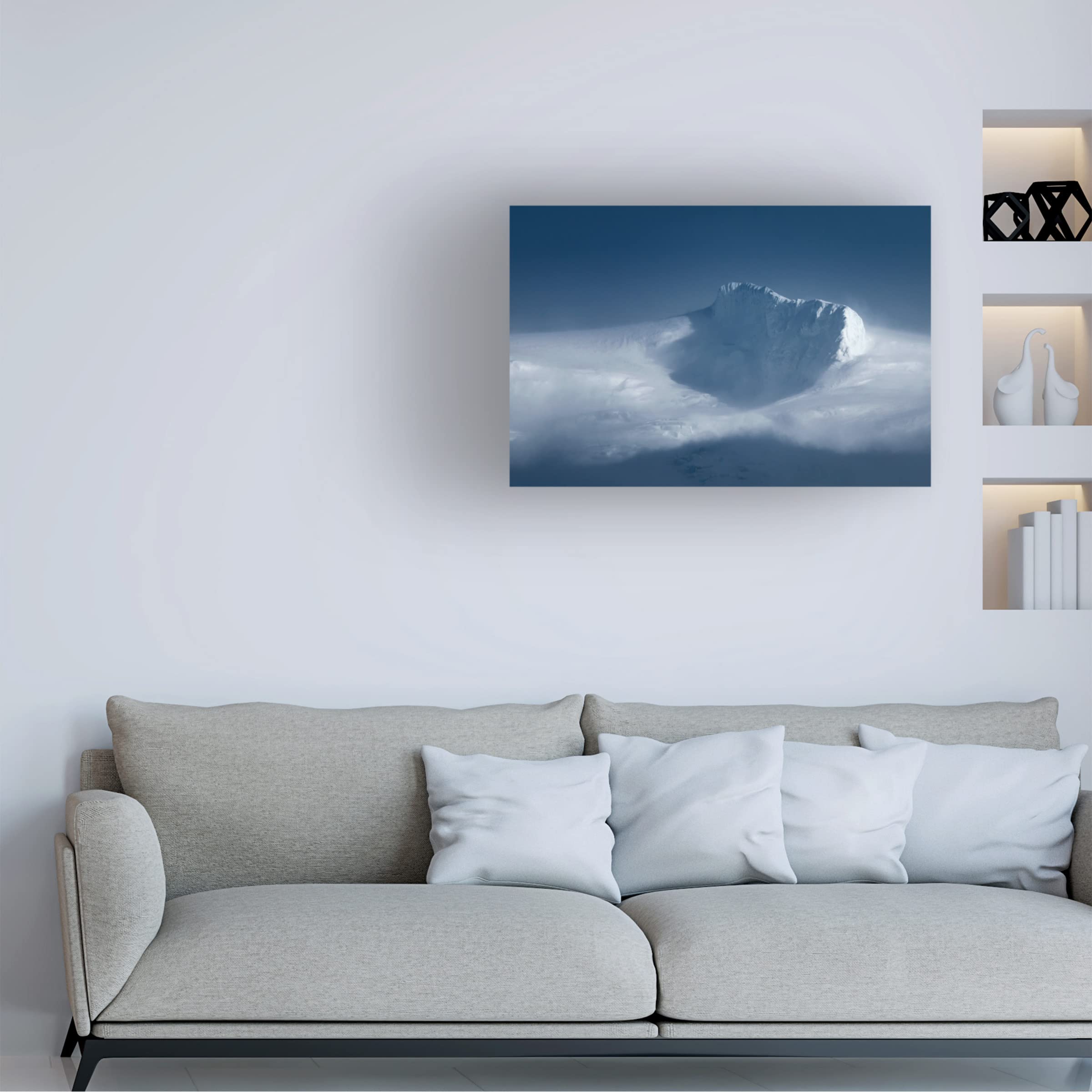 Trademark Fine Art 'Natural Ice Sculpture' Canvas Wall Art Print by Mathieu Rivrin - Modern Home Decor for Living Room, Bedroom & Office