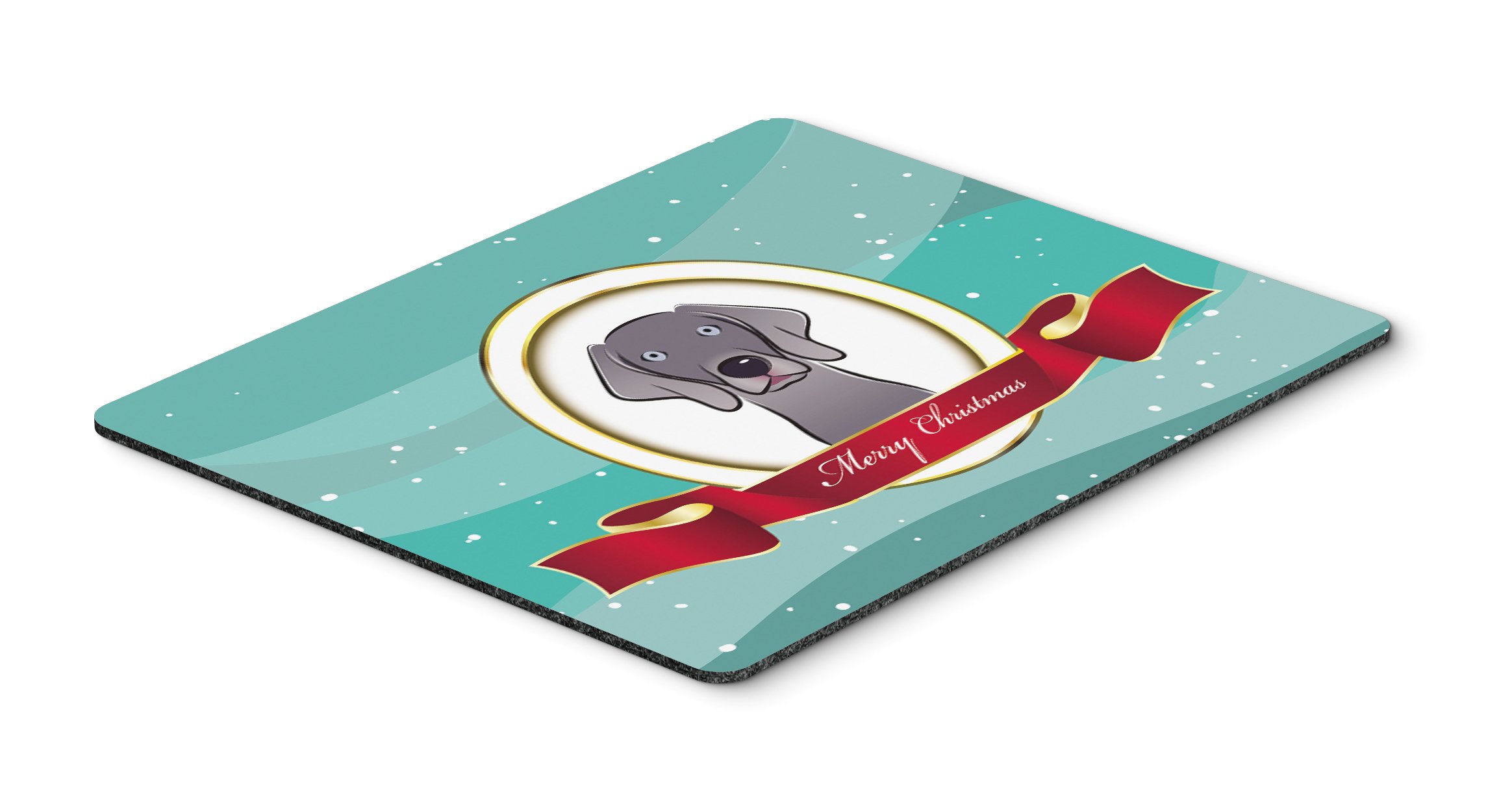 Weimaraner Merry Christmas Mouse Pad - Large Washable Mouse Mat for Home Office, Gaming & Computer Use | Hot Pad & Trivet for Kitchen | Caroline's Treasures BB1541MP | Perfect Holiday Gift for Dog Lovers