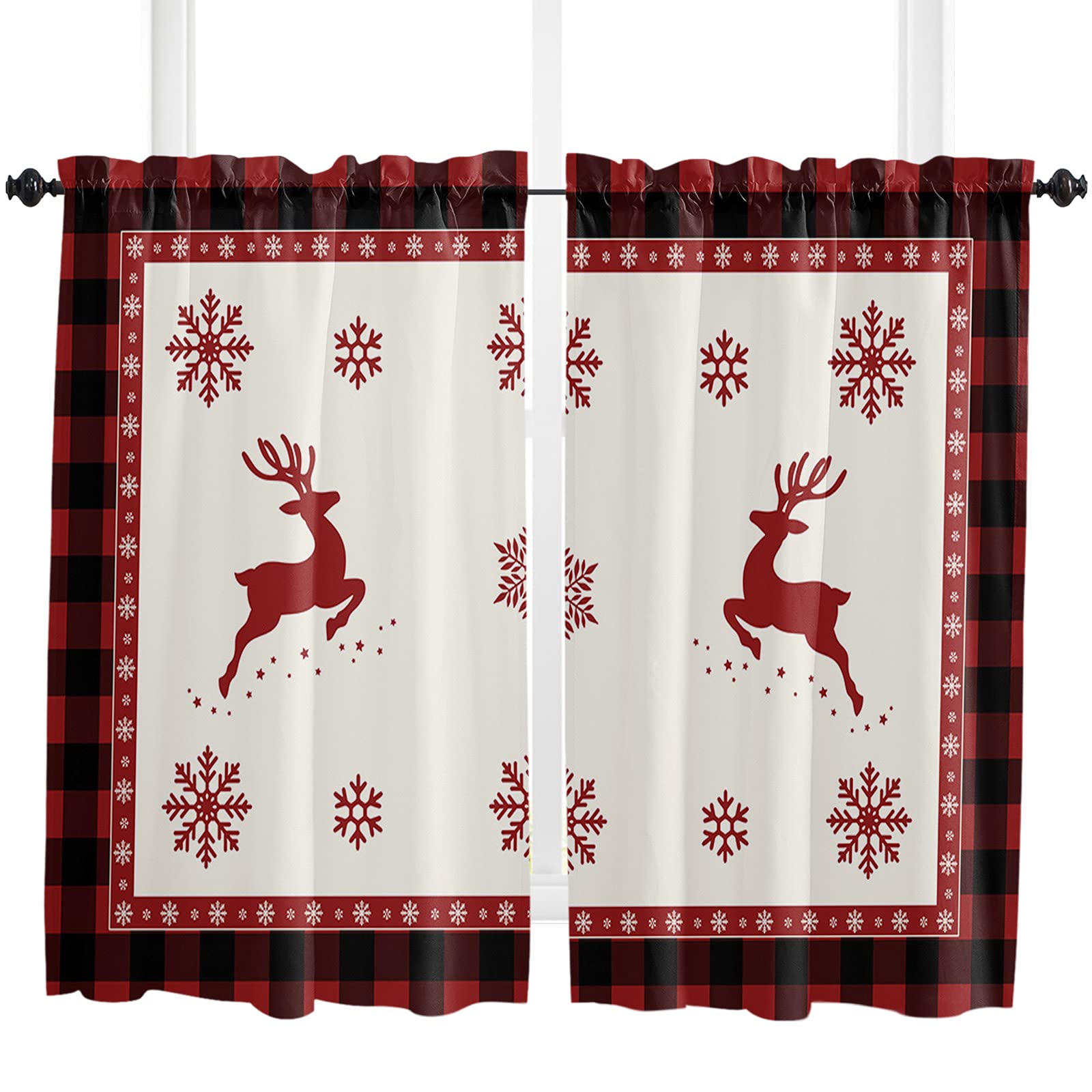 Blackout Short Curtains with Rod Pocket - 27.5