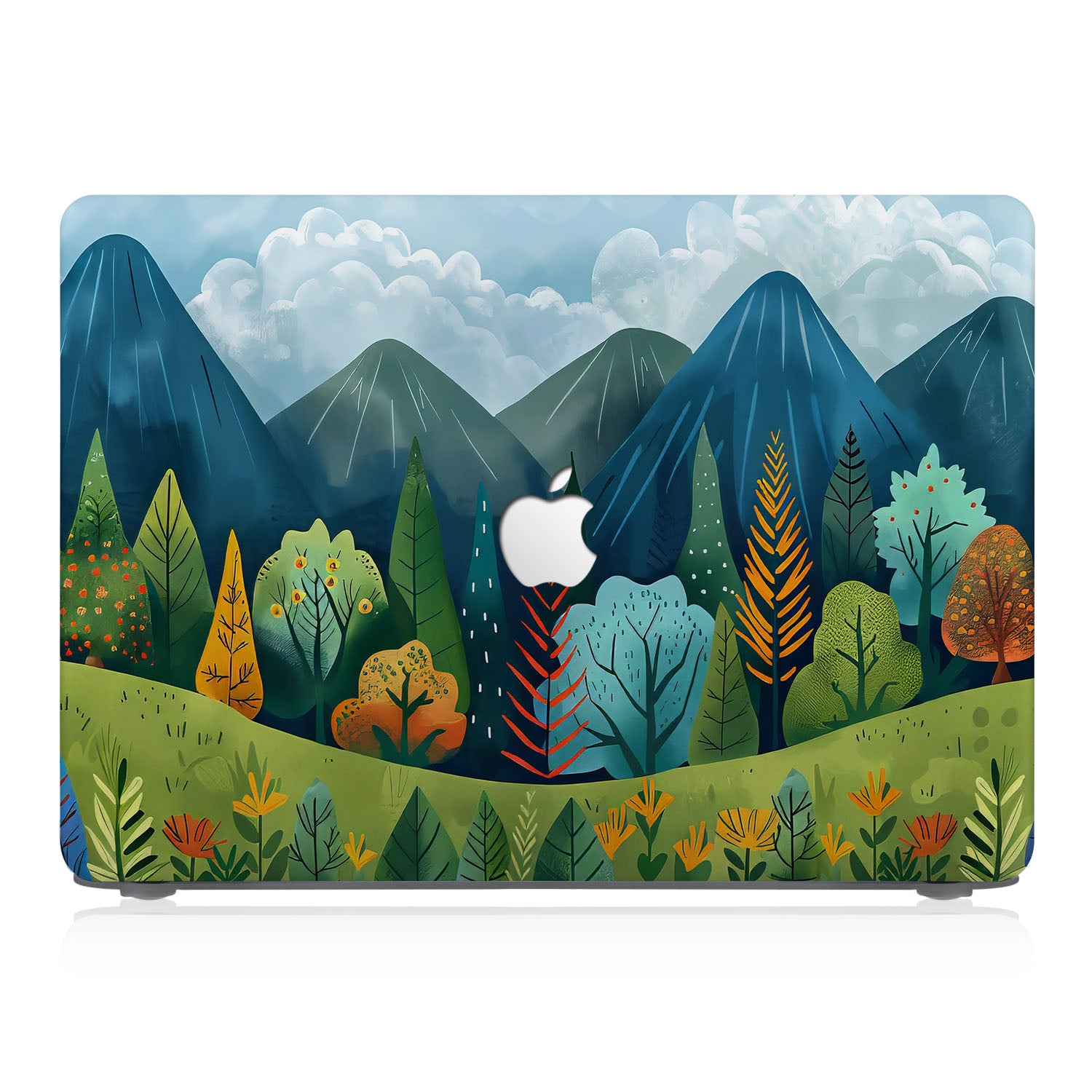 Durable MacBook Case with Colorful Mountain Design - Slim Protective Cover for MacBook Air/Pro 13 14 16 Inch - Perfect for Work, Travel & School