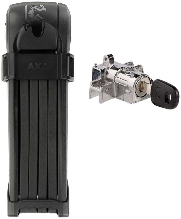 AXA 85 Folding Bike Lock with Bosch Battery Pack - Secure Tube Style Bottle Cage Mount | Perfect for Urban Commuting, Road Bikes & E-Bike Security