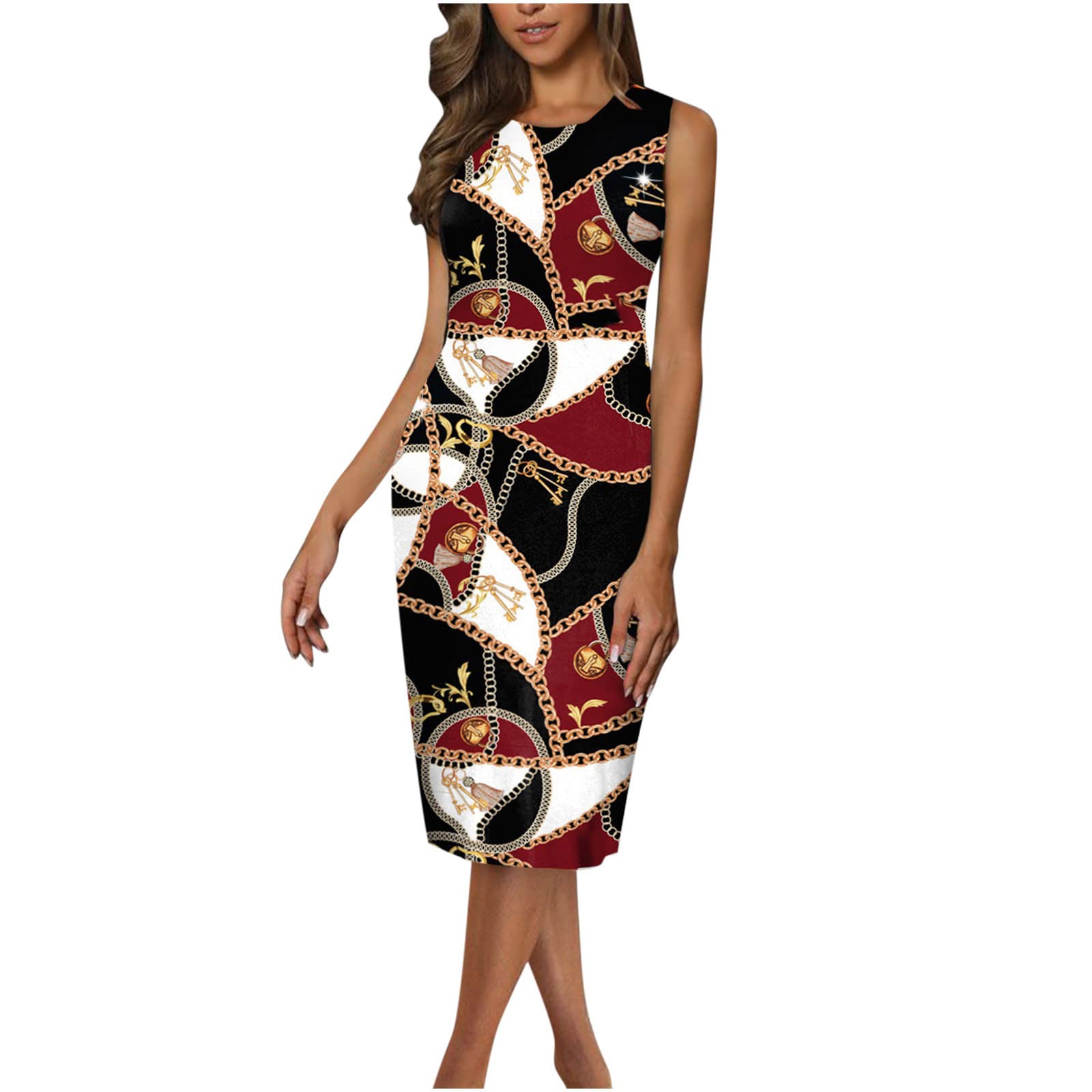 Women's Summer Dresses 2022 - Casual Floral Print Sleeveless V-Neck Maxi Dress for Slimming & Evening Parties | Beach Wear, Date Night, Vacation Outfit