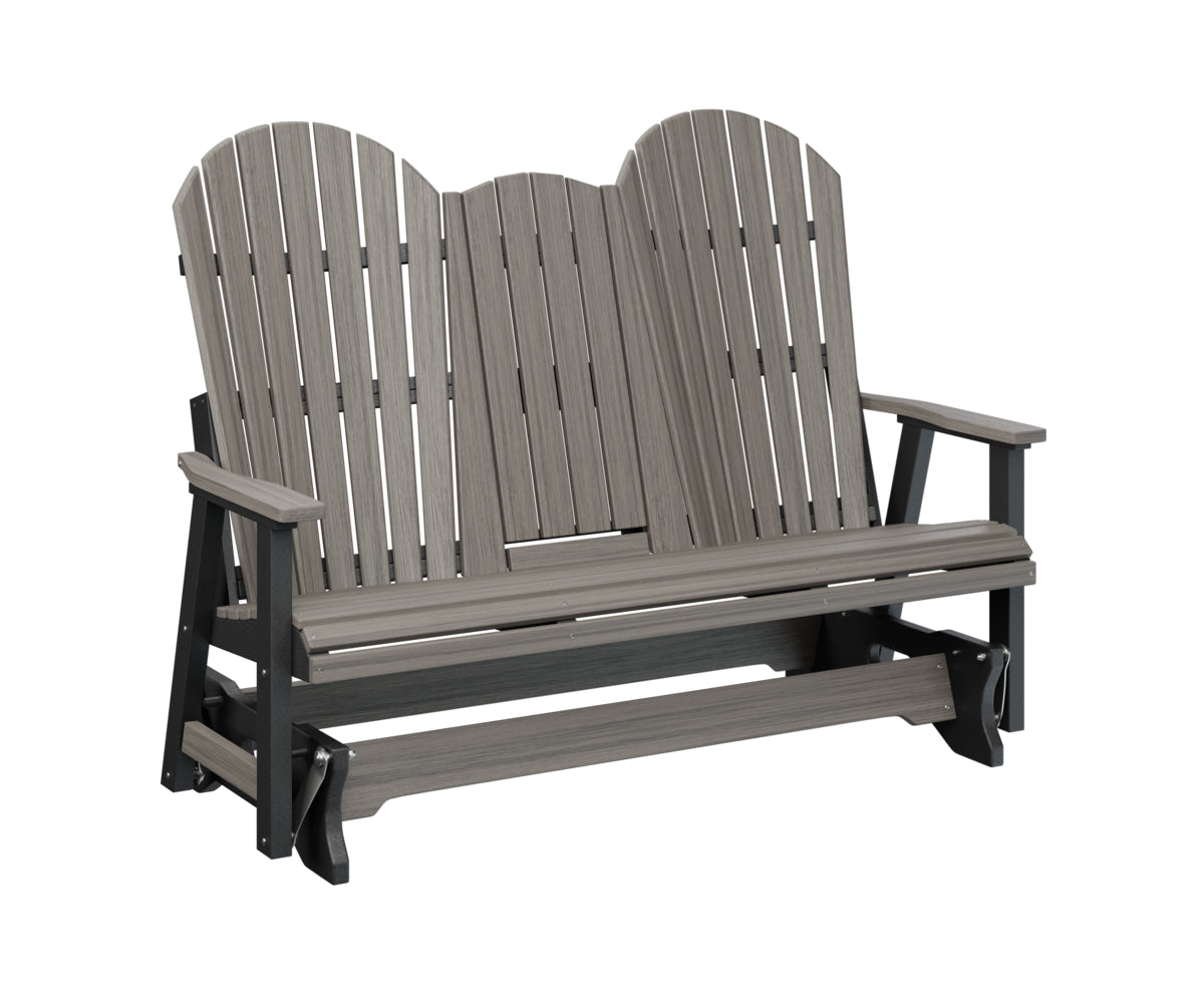 Berlin Gardens Comfo Back 3-Seat Glider Bench with Console - Outdoor Patio Furniture for Relaxing in Garden, Deck, or Backyard