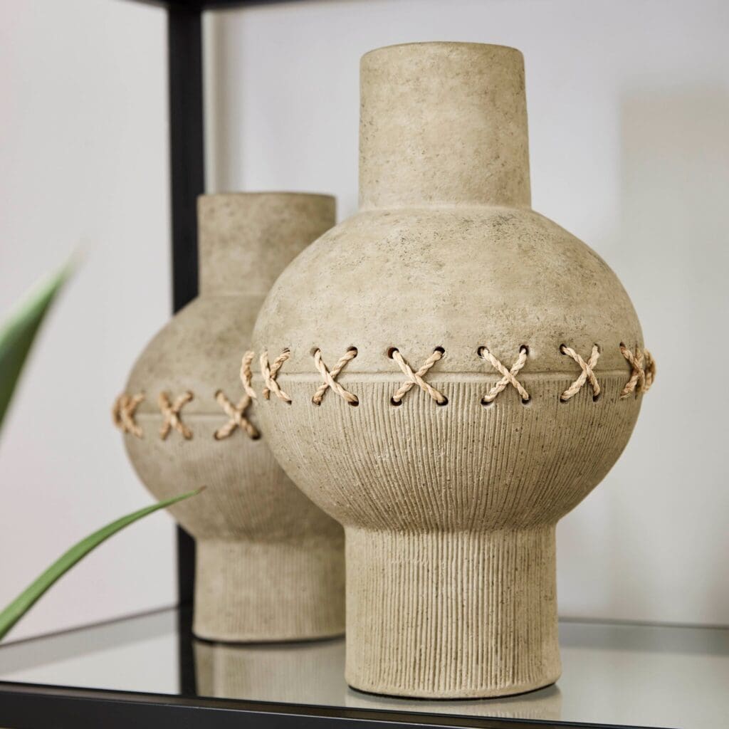 Eratos Vase by Cyan Design - Large Grey Ceramic Vase for Home Decor, Living Room Centerpiece, Wedding & Event Floral Arrangements