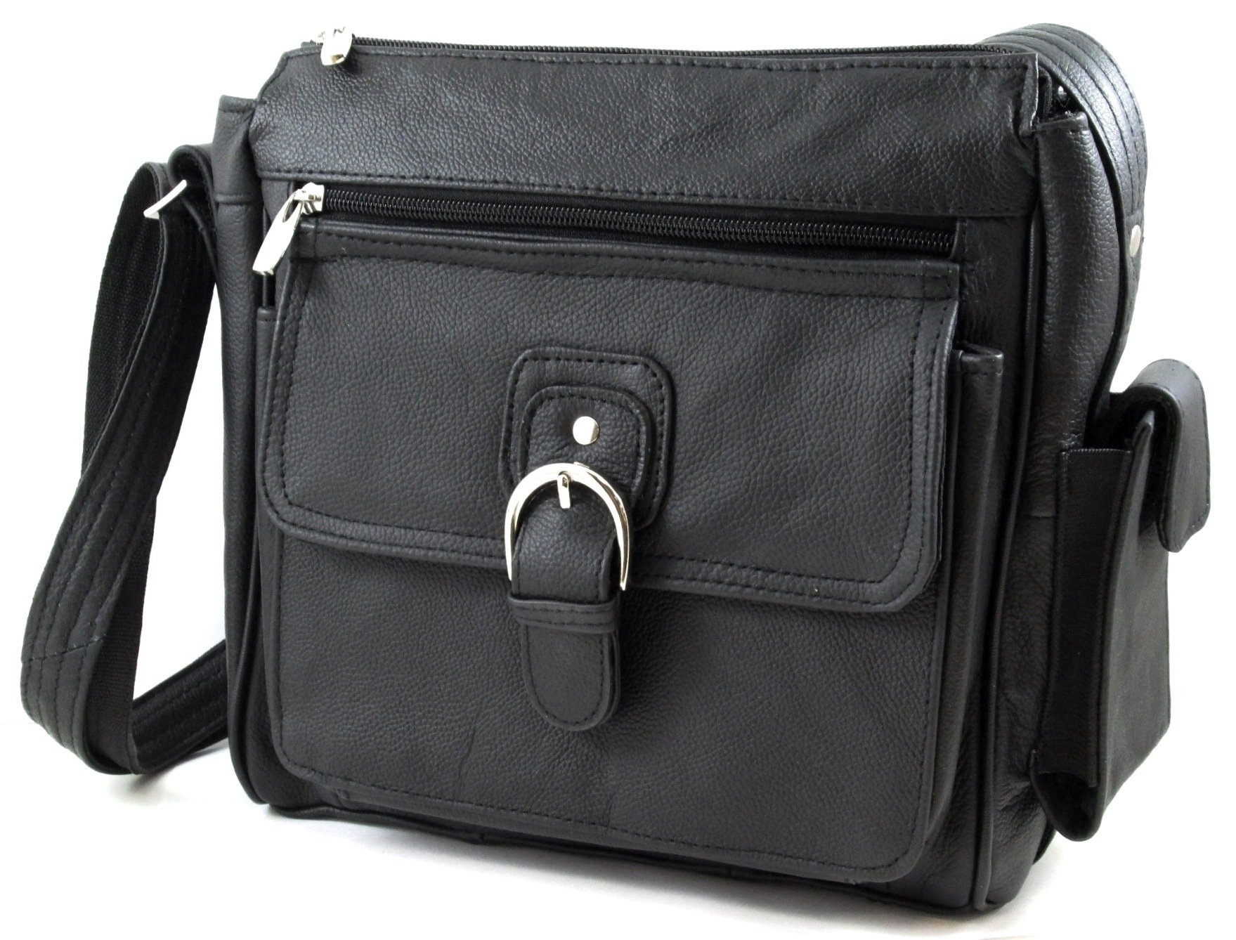 Genuine Leather Concealed Carry Purse with Adjustable Buckle - Stylish & Secure Handbag for Women's Everyday Carry (EDC) & Outdoor Activities