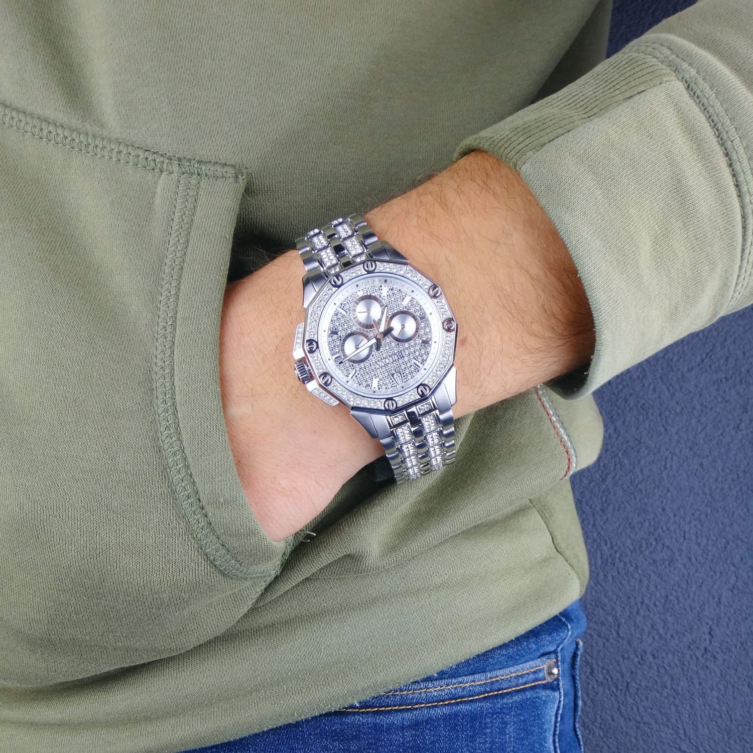 Bulova Men's Watch - Classic Stainless Steel Analog Wristwatch with Date Window - Perfect for Business, Casual & Formal Occasions