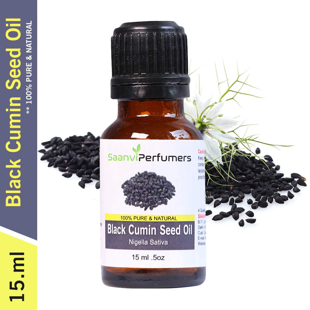 Pure Cold Pressed Black Cumin Seed Oil (Kalonji Oil) - 15ML Therapeutic Grade Carrier Oil for Aromatherapy, Massage, Skin & Hair Care | Natural Remedy for Dry Skin, Scalp Health & Relaxation