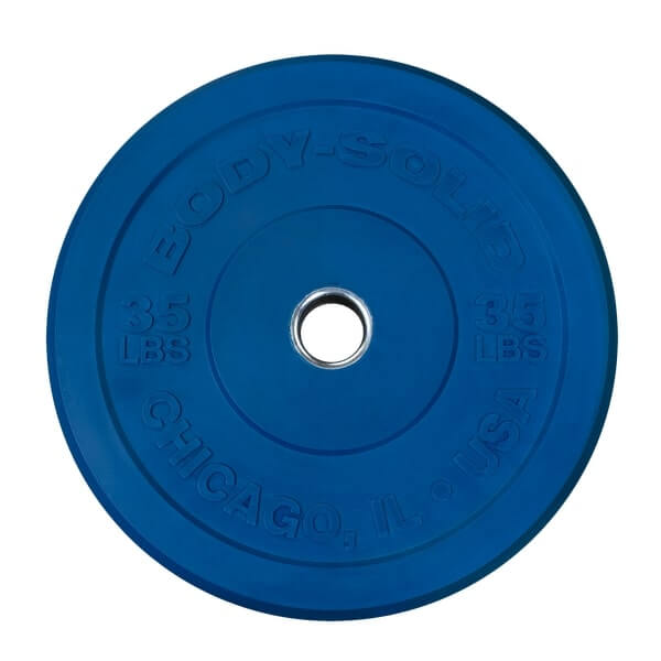 Body Solid Chicago Extreme Colored Bumper Plates OBPXC - Premium Weightlifting Plates for CrossFit, Powerlifting & Home Gym Workouts
