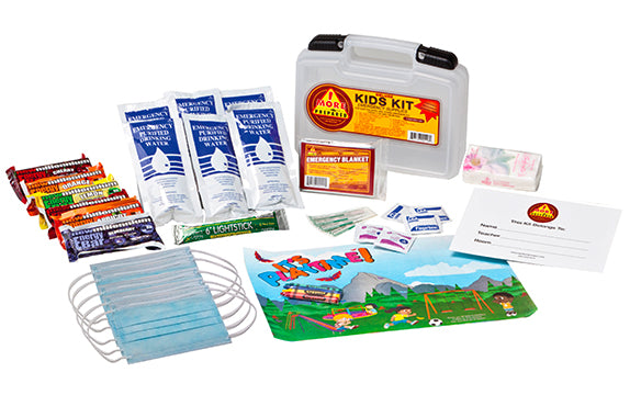 Pennekamp Deluxe Kids Survival Kit - Emergency Preparedness Set with Masks, First Aid Supplies & Safety Tools | Perfect for School, Camping, Travel & Natural Disasters