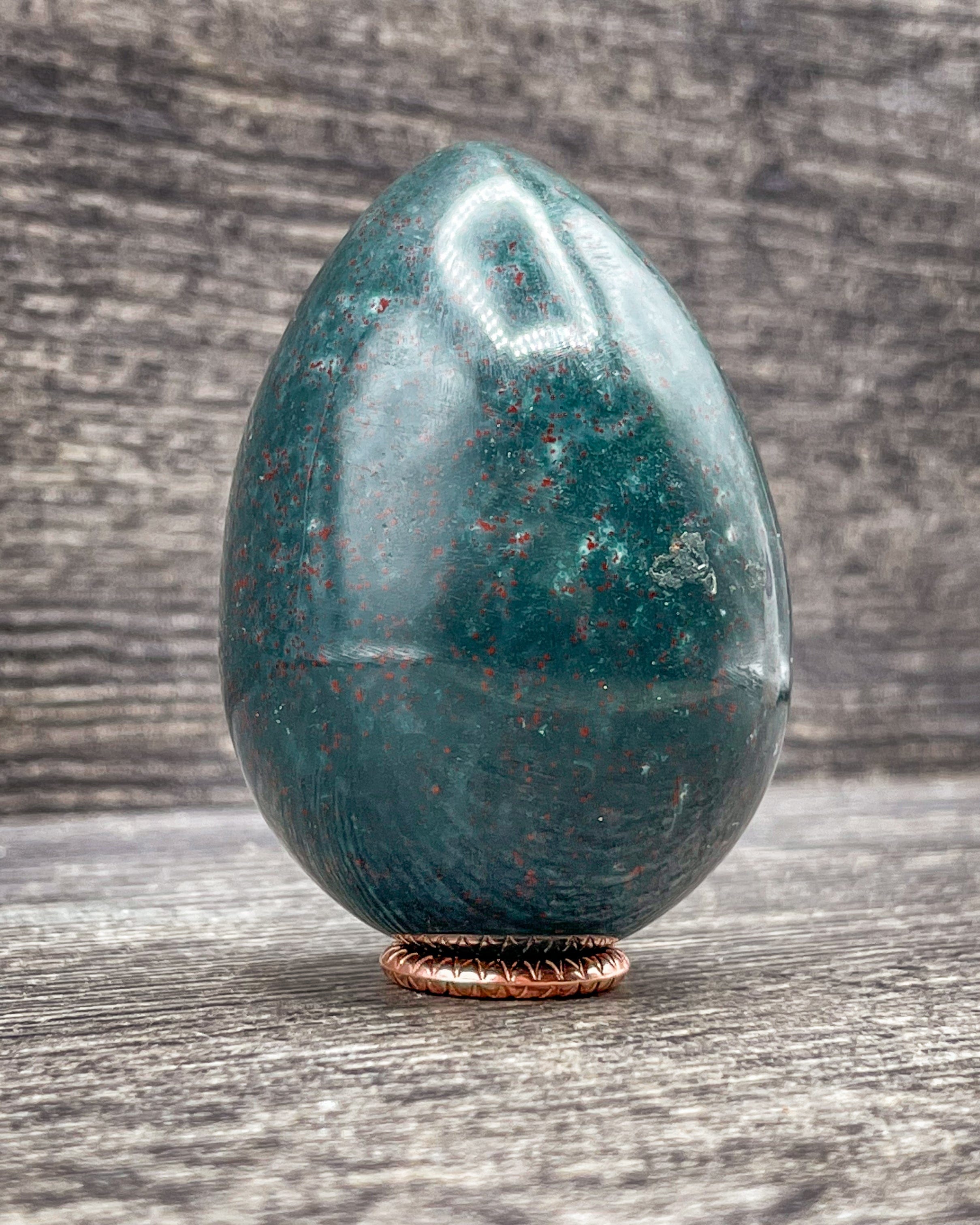 180g Bloodstone Egg - Natural Healing Crystal for Meditation, Reiki & Energy Balancing - Perfect for Home Decor, Yoga & Spiritual Practices